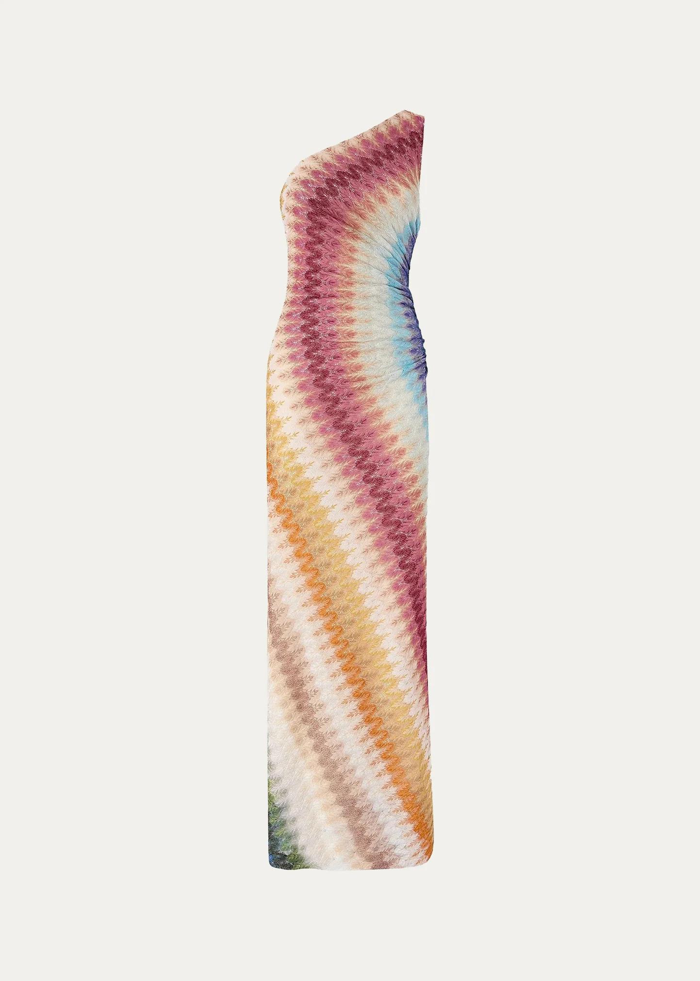 missoni crochet knit dress One-Shoulder Metallic Zigzag Maxi Size:24 mo Pink Heart Print Cotton SCHL003172_B_M Missoni tie Destined for your next