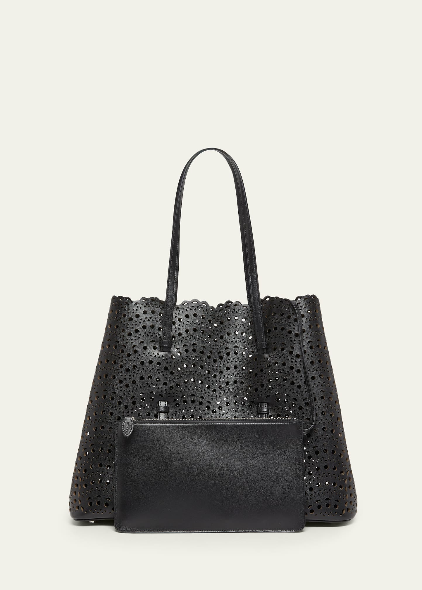 ALAIA Mina 37 Large Perforated Leather Tote Bag - Bergdorf Goodman