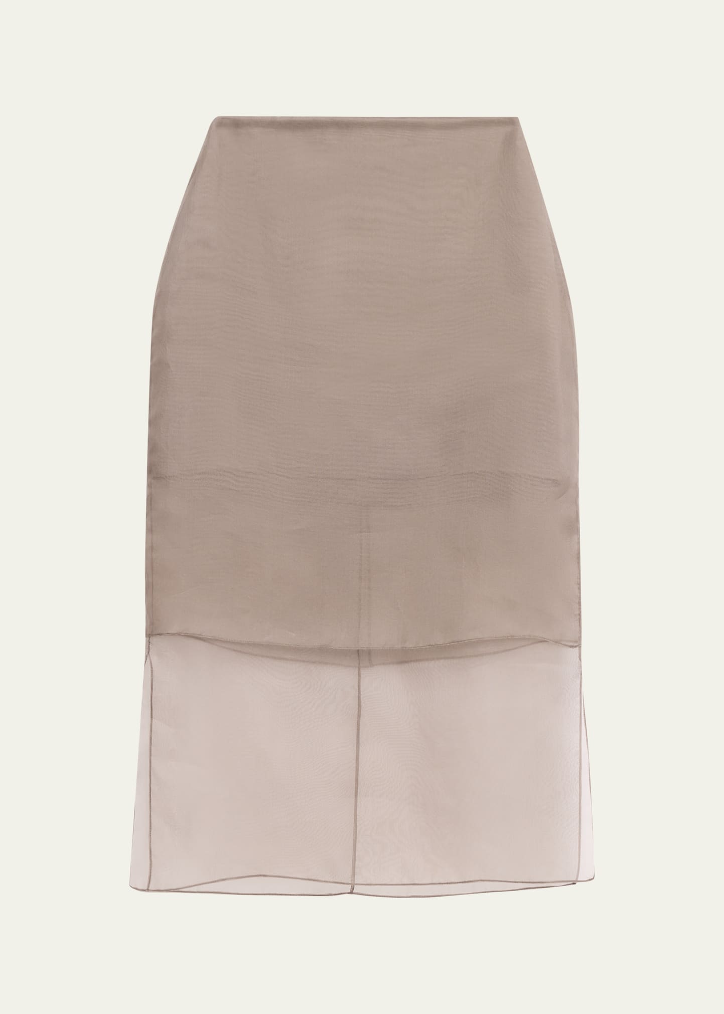 新品argue THE CURTAIN PENCIL SKIRT サイズ1 Brandon Maxwell Brett Layered Silk Organza Midi Pencil Skirt