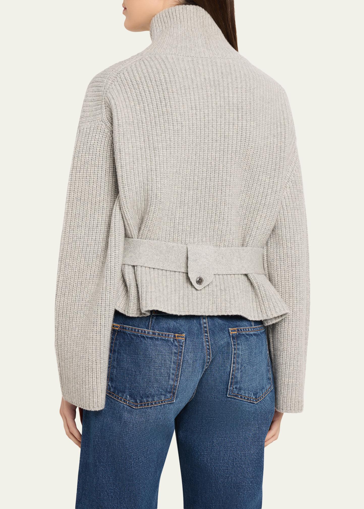 Brandon Maxwell Neal Cashmere Hidden Zip Sweater - Bergdorf Goodman