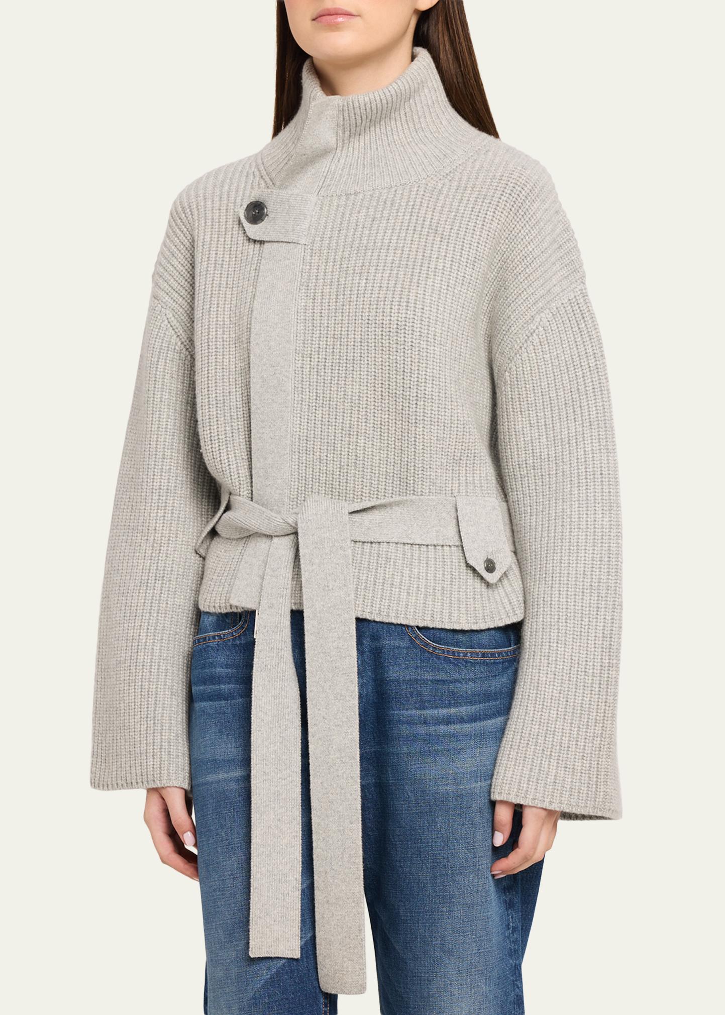 Brandon Maxwell Neal Cashmere Hidden Zip Sweater - Bergdorf Goodman
