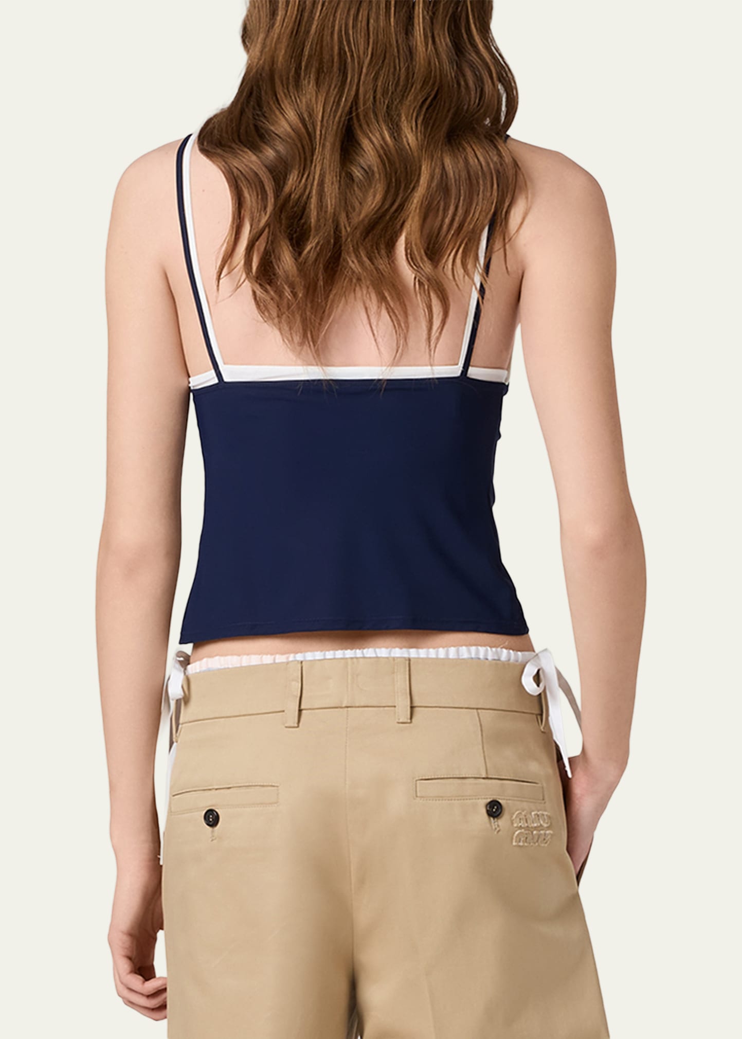 Miu Miu Layered Crop Tank Top - Bergdorf Goodman