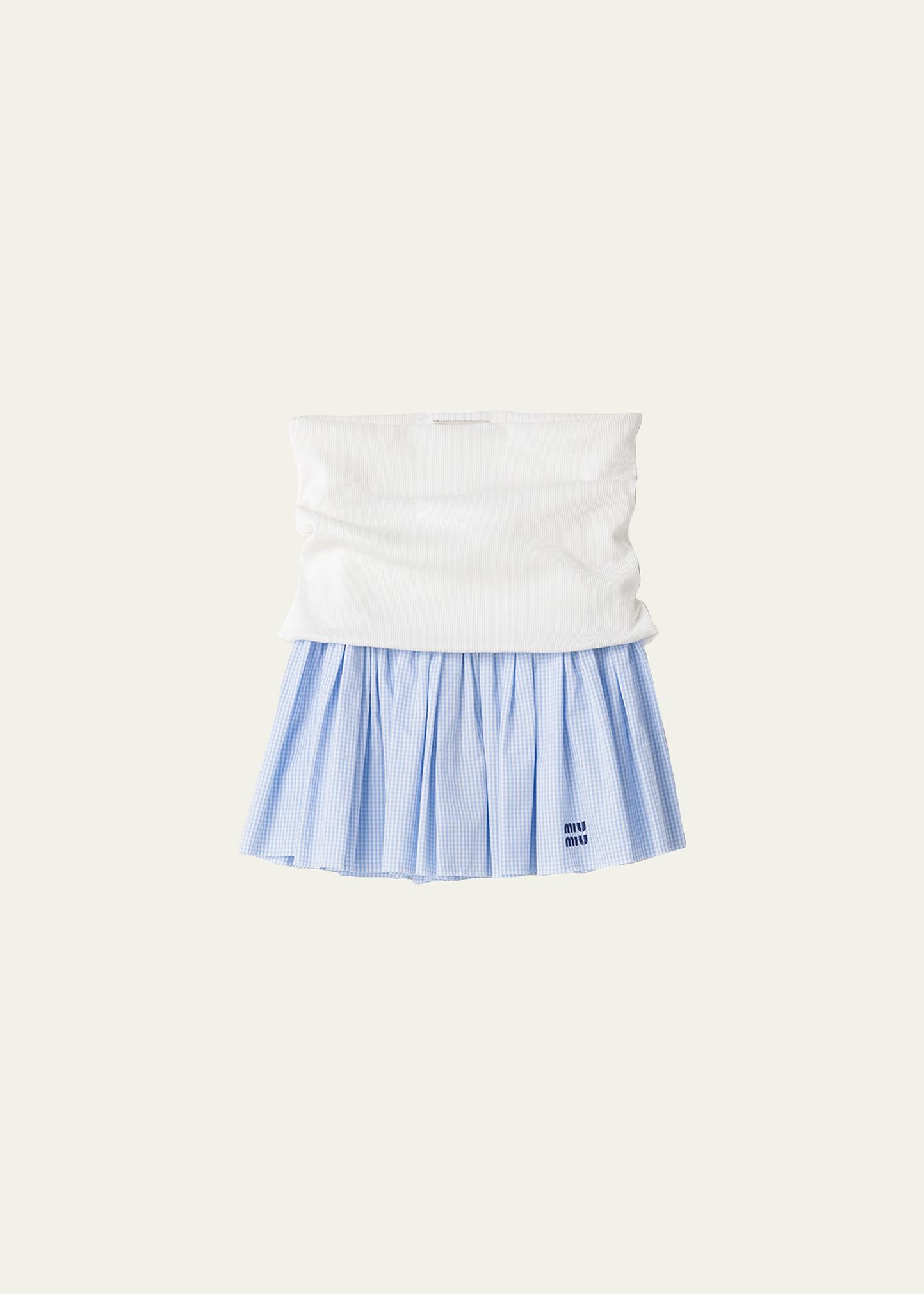 Miu Miu Wide Banded Mini Skirt - Bergdorf Goodman