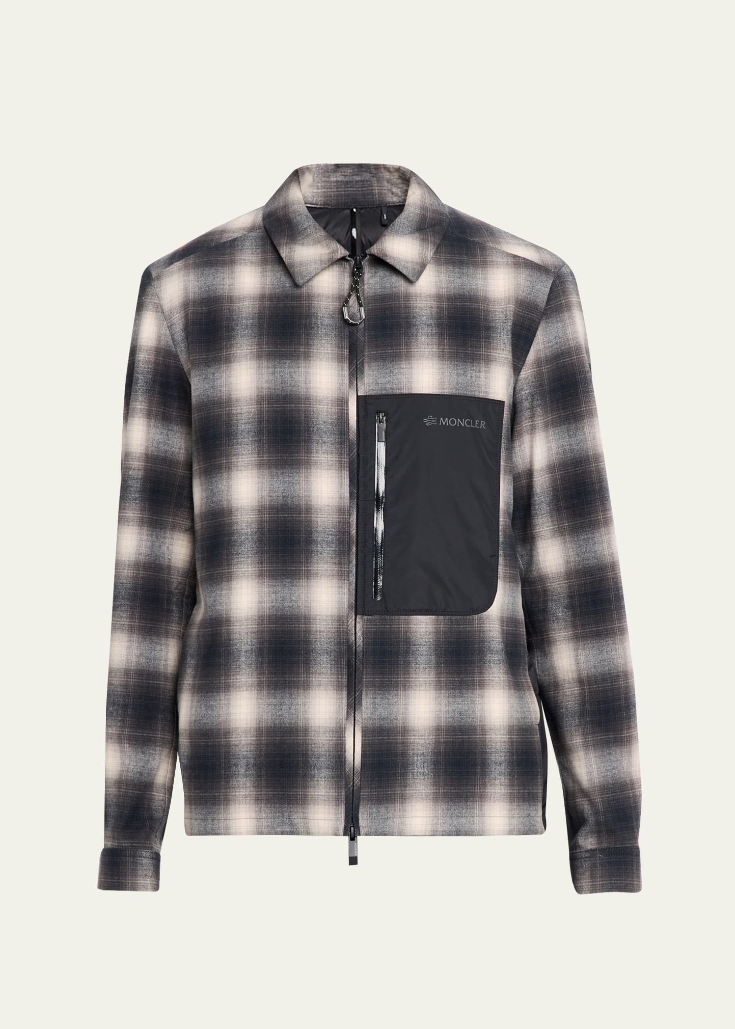 Moncler Grenoble Men's Plaid Mixed-Media Jacket - Bergdorf Goodman