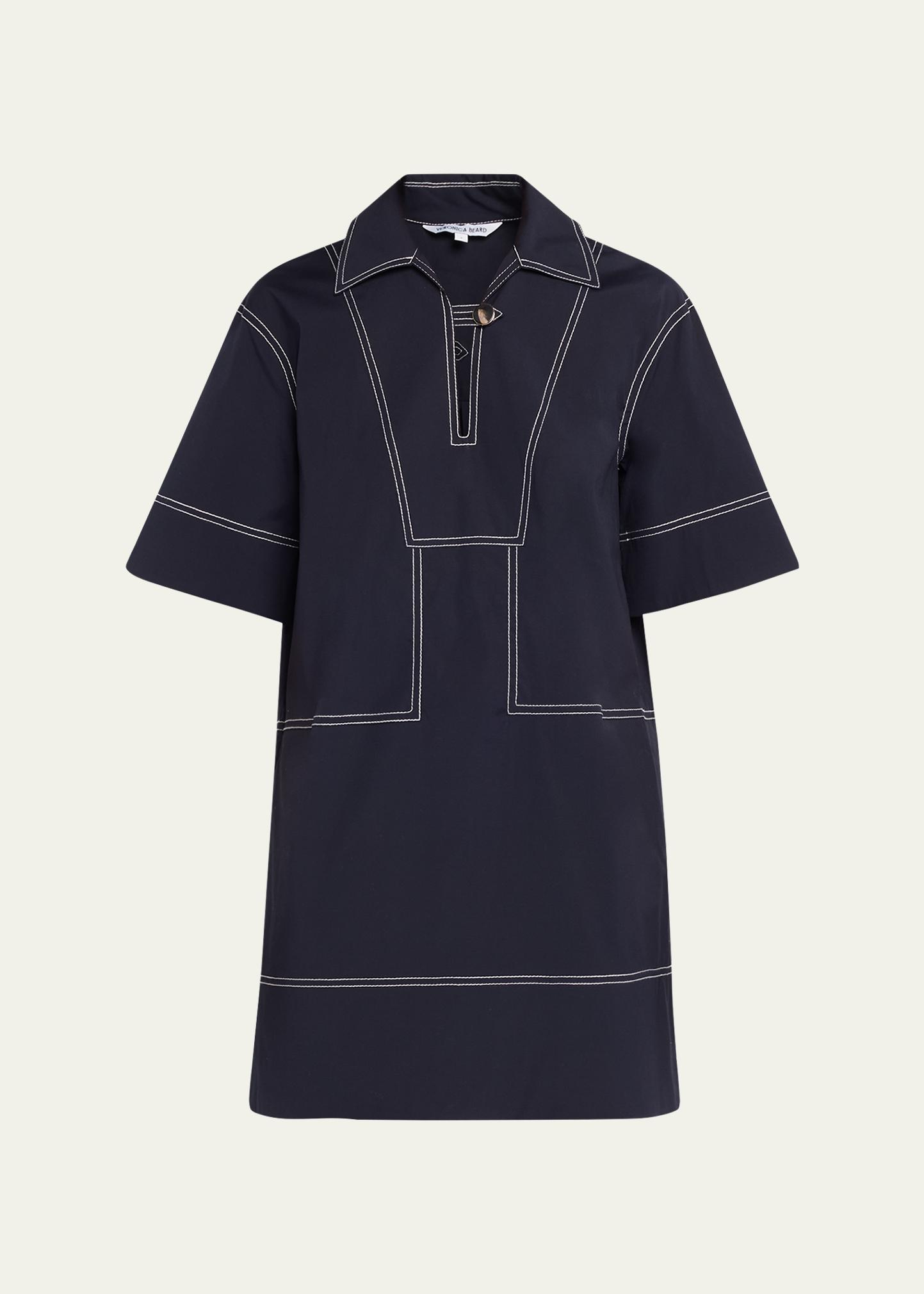 Veronica Beard Phelix Cotton Poplin Mini Tunic Dress - Bergdorf