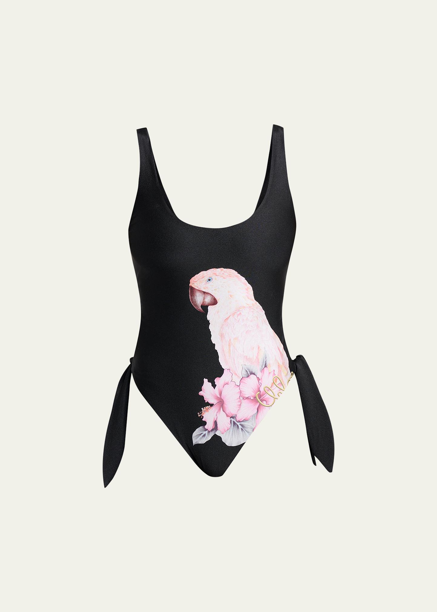 Chloe Parrot Print One-Piece Swimsuit - Bergdorf Goodman