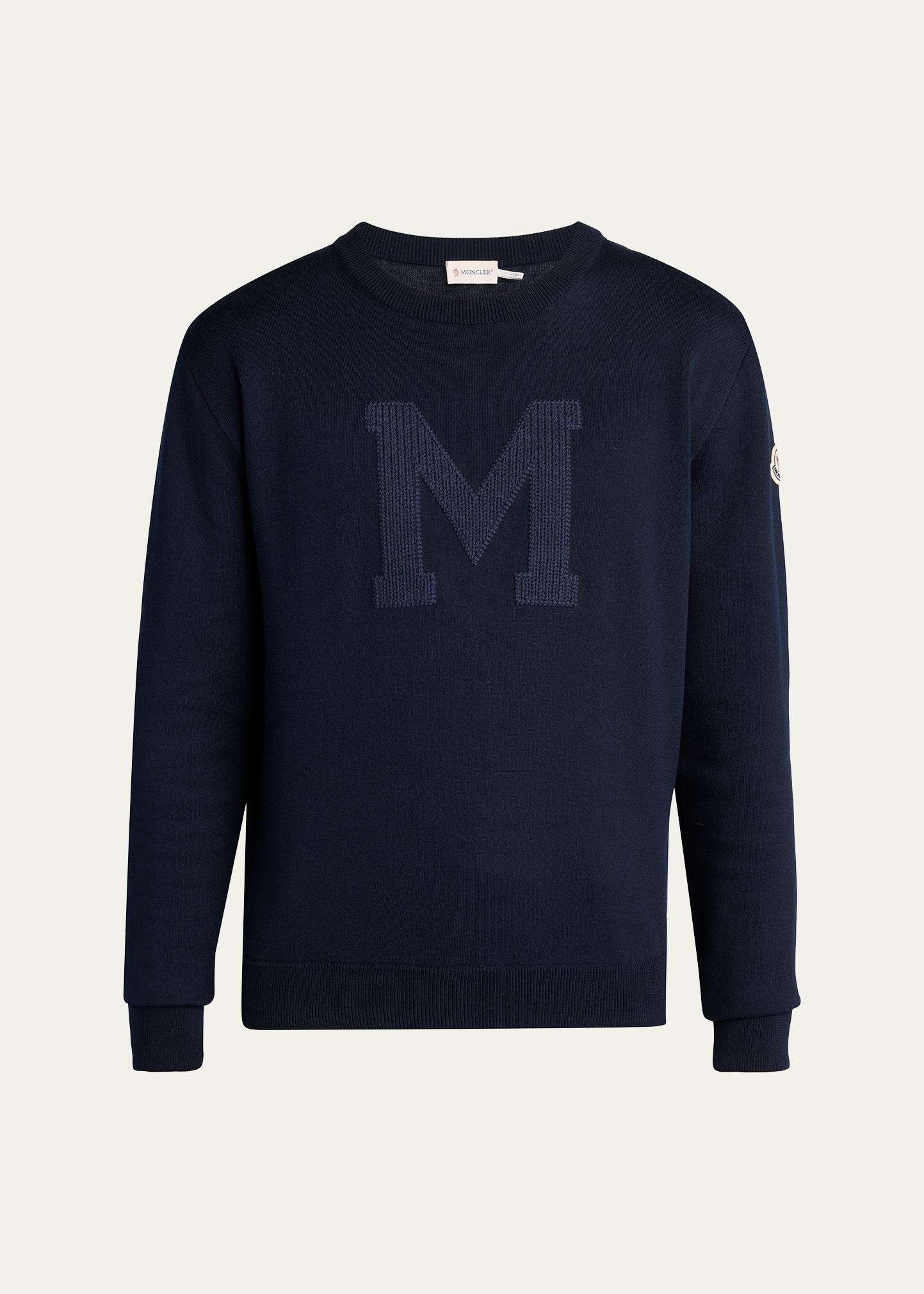 Moncler Men's Logo Drop Shoulder Sweatshirt - Bergdorf Goodman