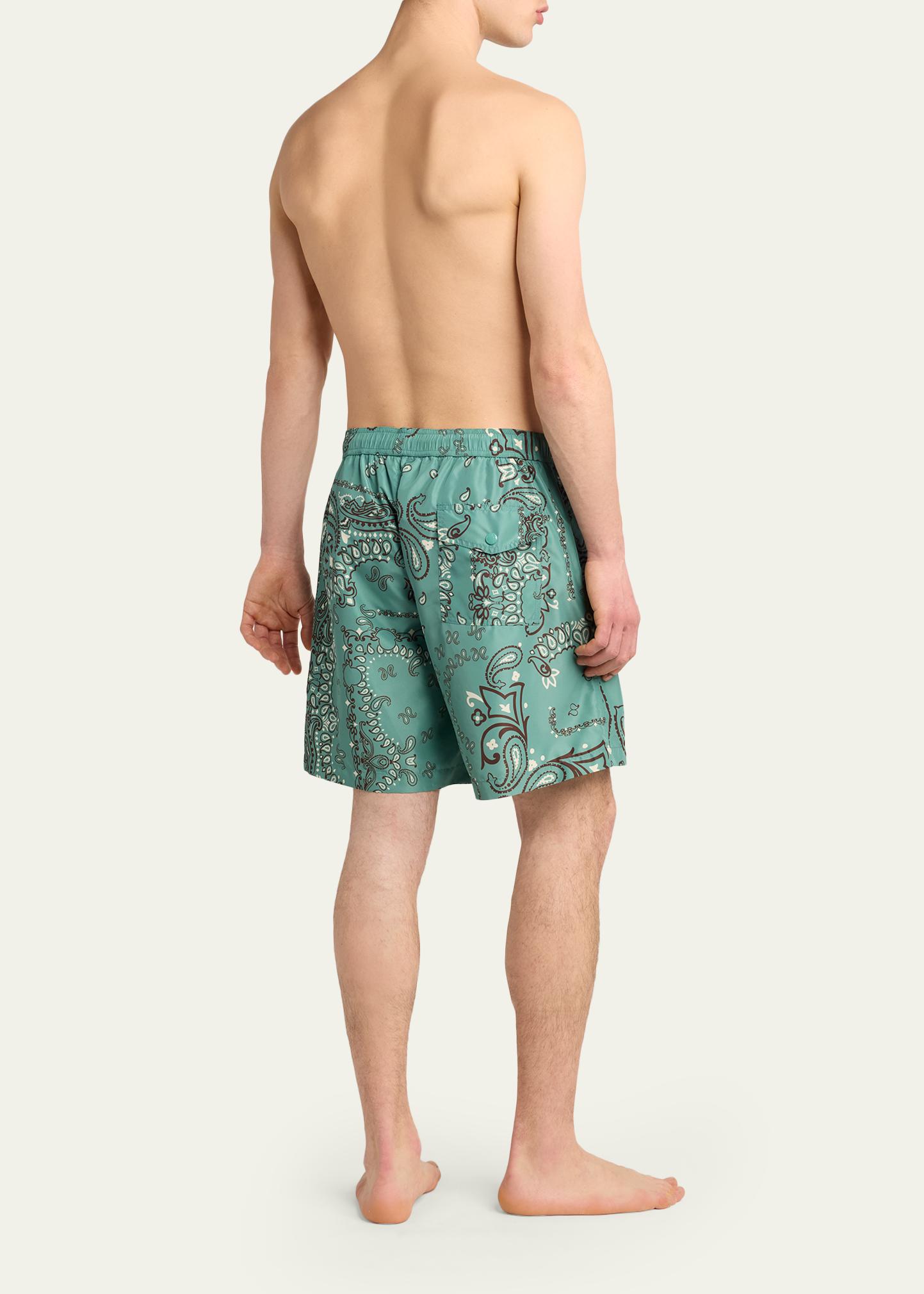 Moncler Men's Printed Swim Shorts - Bergdorf Goodman