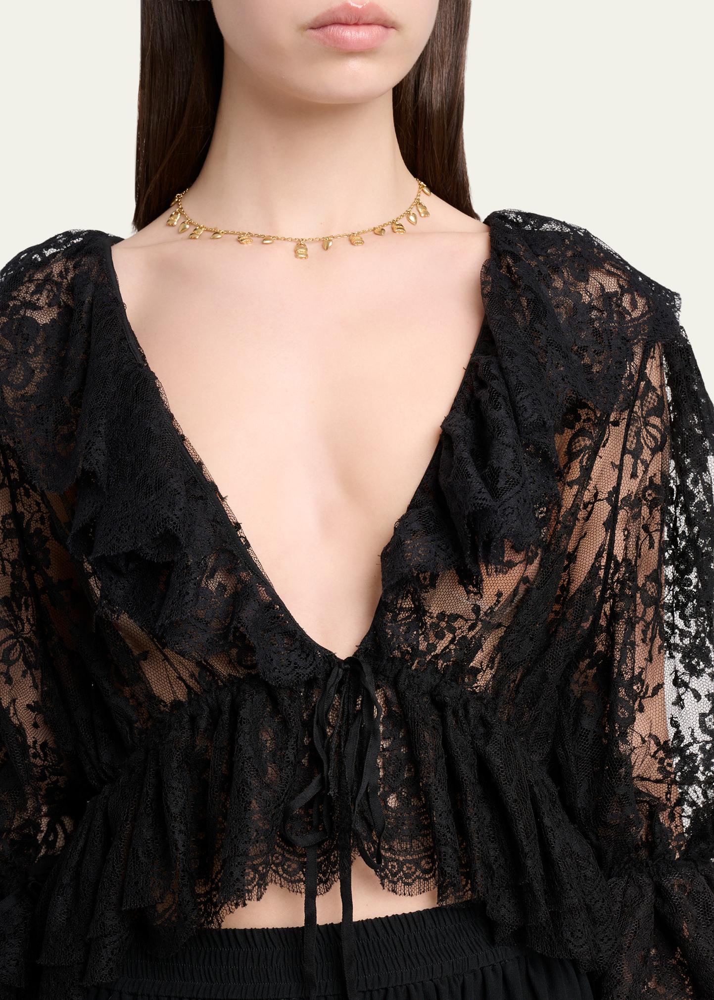 Chloe Scallop Floral Lace Top - Bergdorf Goodman