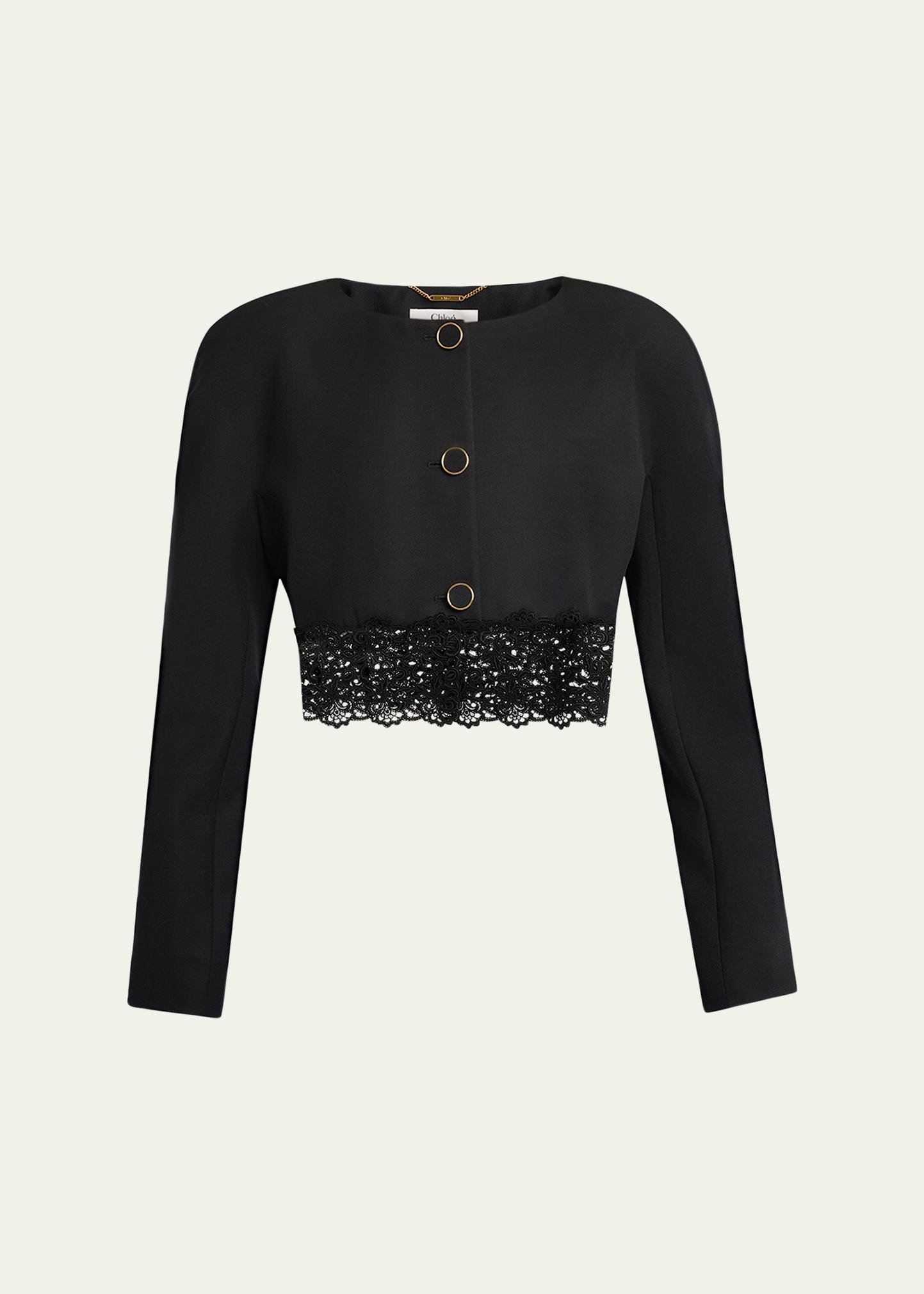 Chloe Lower Impact Wool Grain De Poudre Jacket - Bergdorf Goodman