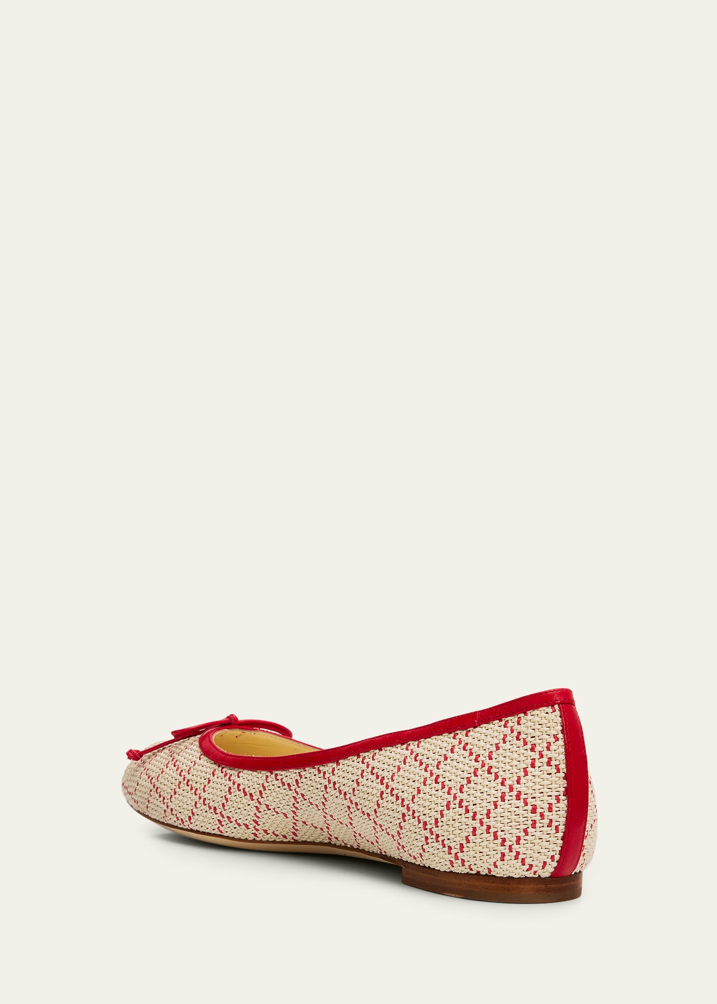 紅　ボッテガ財布　& MANOLO BLAHNIK Ballerina Manolo Blahnik Verallim Raffia Ballerina Flats - Bergdorf Goodman