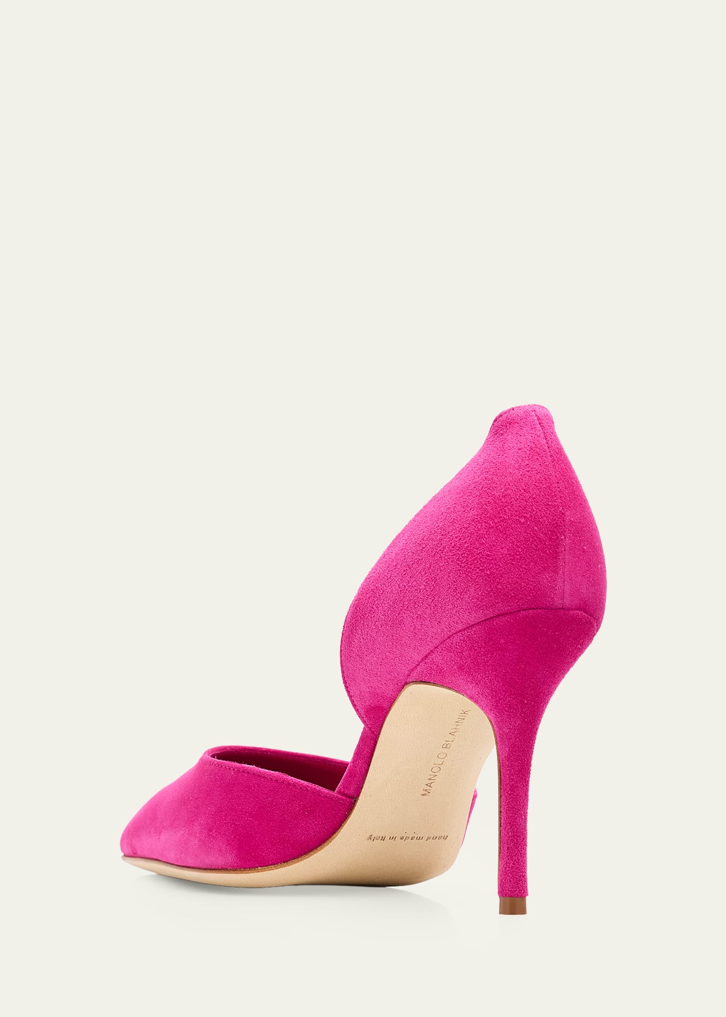 Manolo Blahnik Taylerbinu Suede D'Orsay Pumps - Bergdorf Goodman