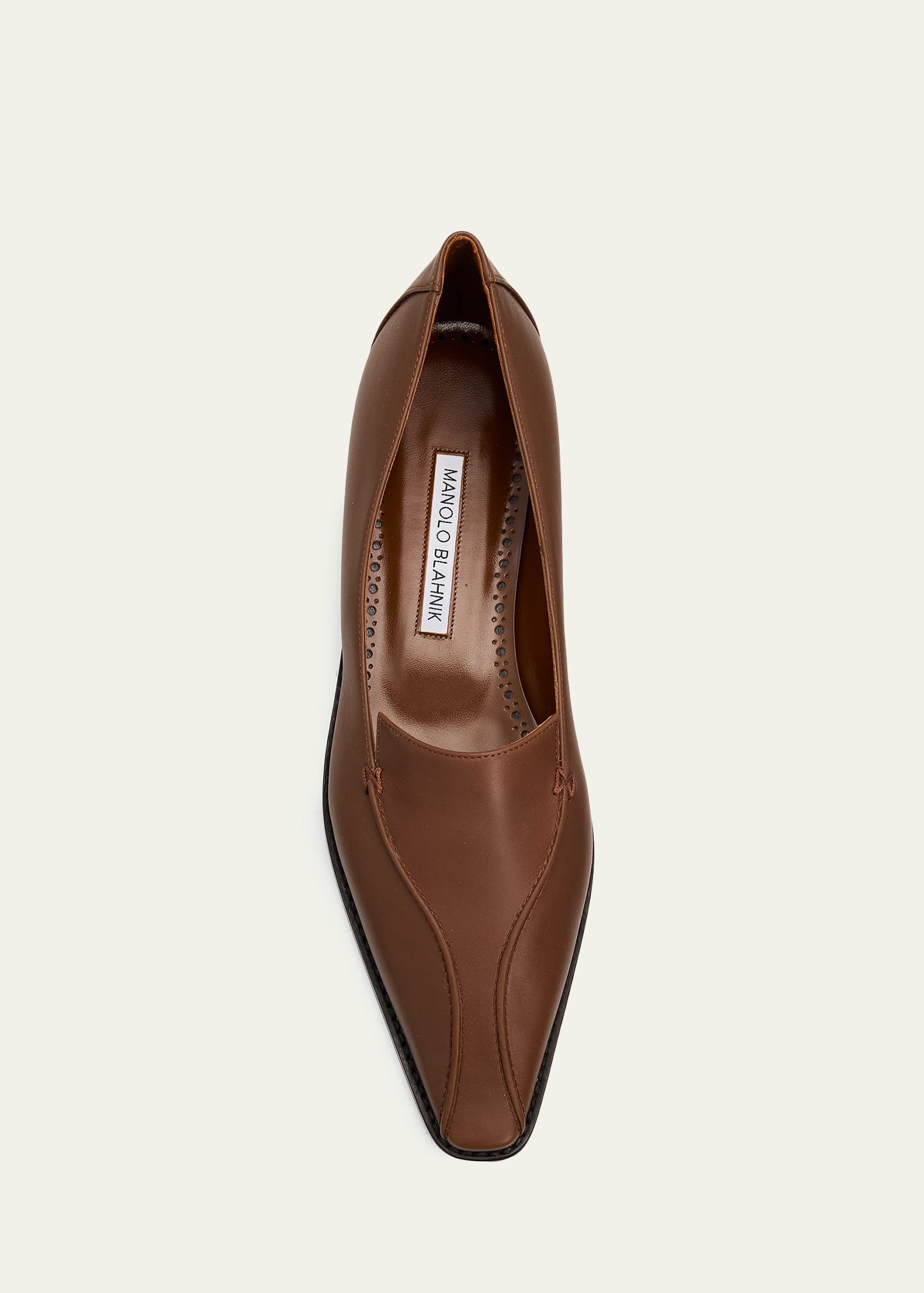 Manolo Blahnik Cleofelo Leather Flats - Bergdorf Goodman