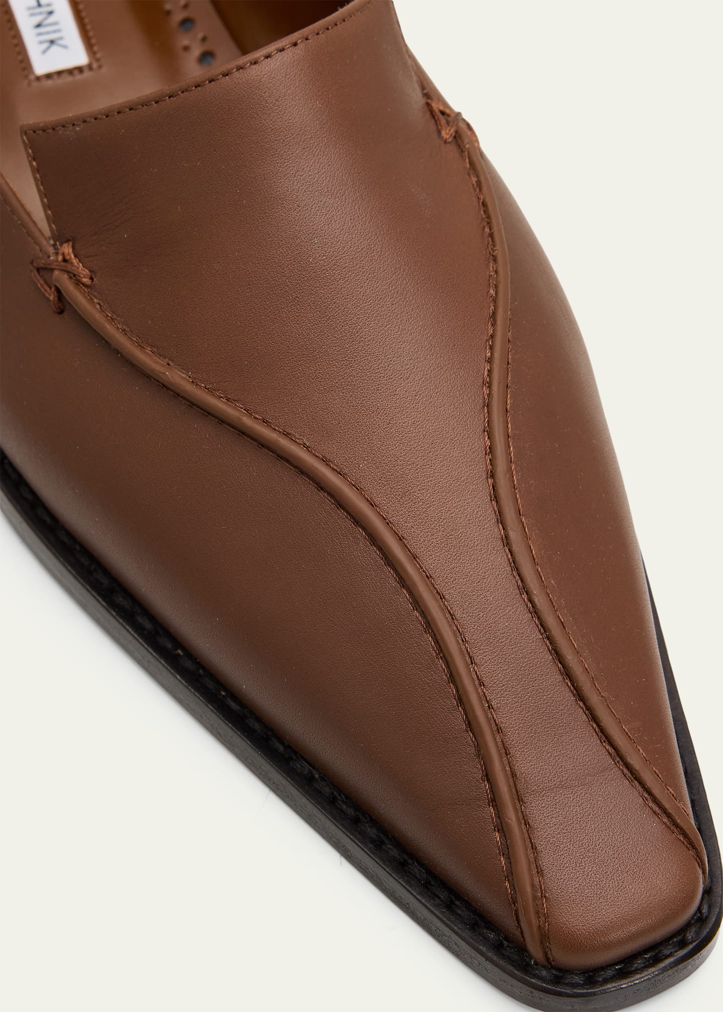 Manolo Blahnik Cleofelo Leather Flats - Bergdorf Goodman