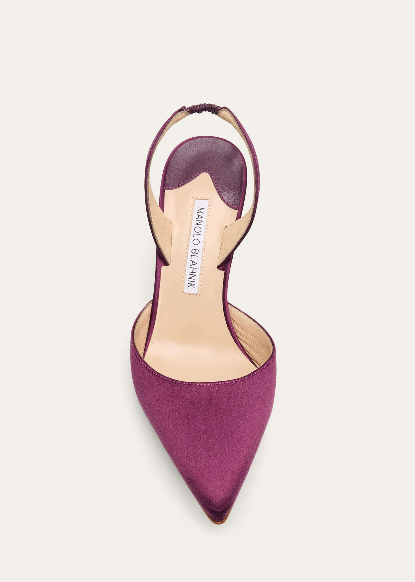 Manolo Blahnik 70mm Carolyne Satin Slingback Pumps - Bergdorf Goodman