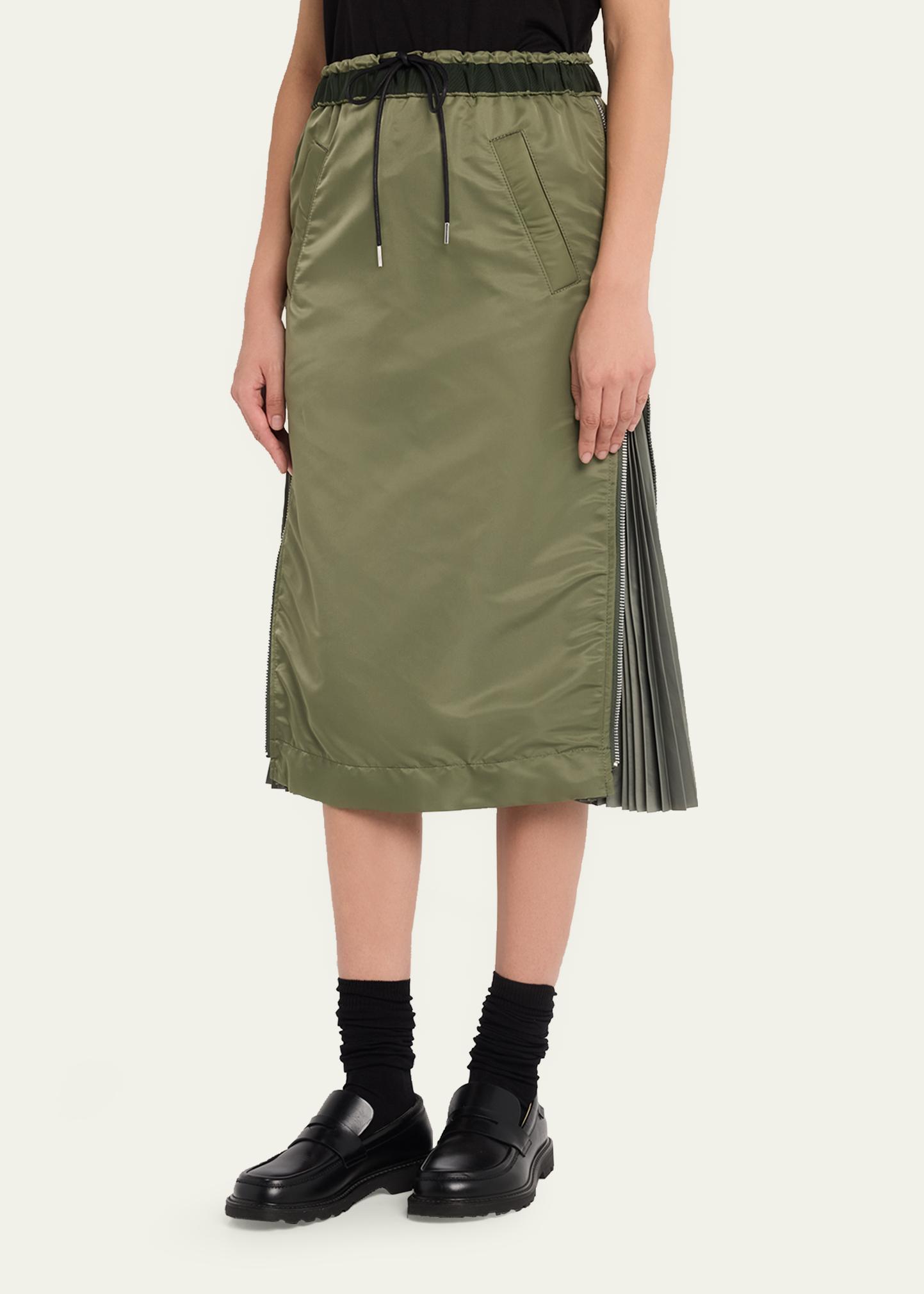 sacai Nylon Twill Adjustable Skirt - Bergdorf Goodman