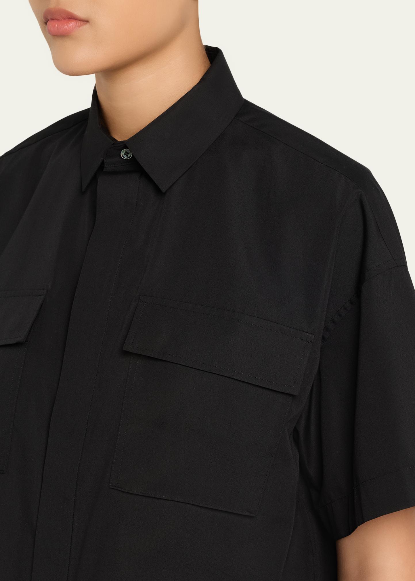 sacai Cotton Poplin Shirt - Bergdorf Goodman