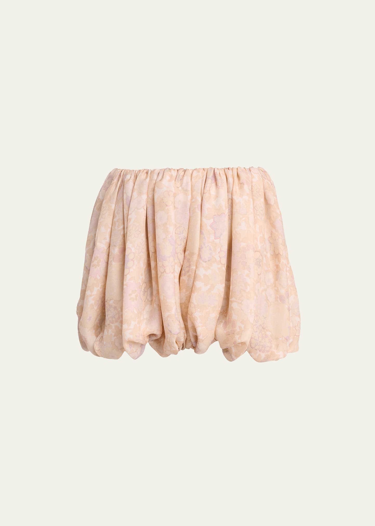 Chloe Painted Flowers Silk Shorts - Bergdorf Goodman