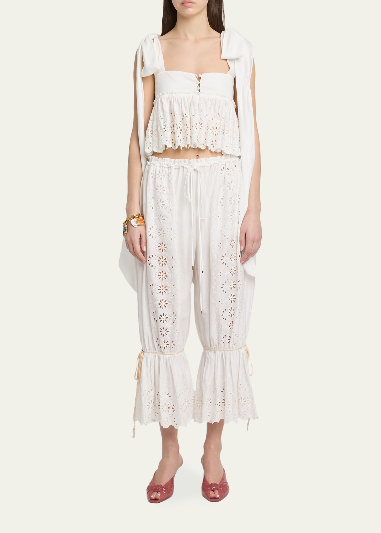 Chloe Soft Cotton Eyelet Top - Bergdorf Goodman