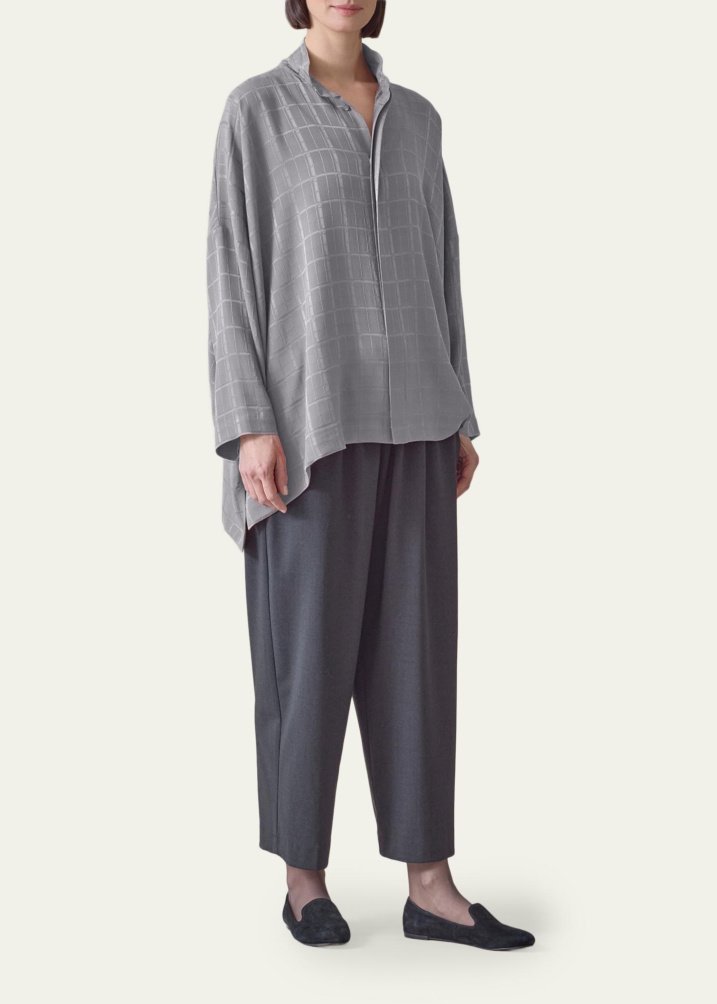 Eskandar Jacquard Silk Satin Shirt - Bergdorf Goodman