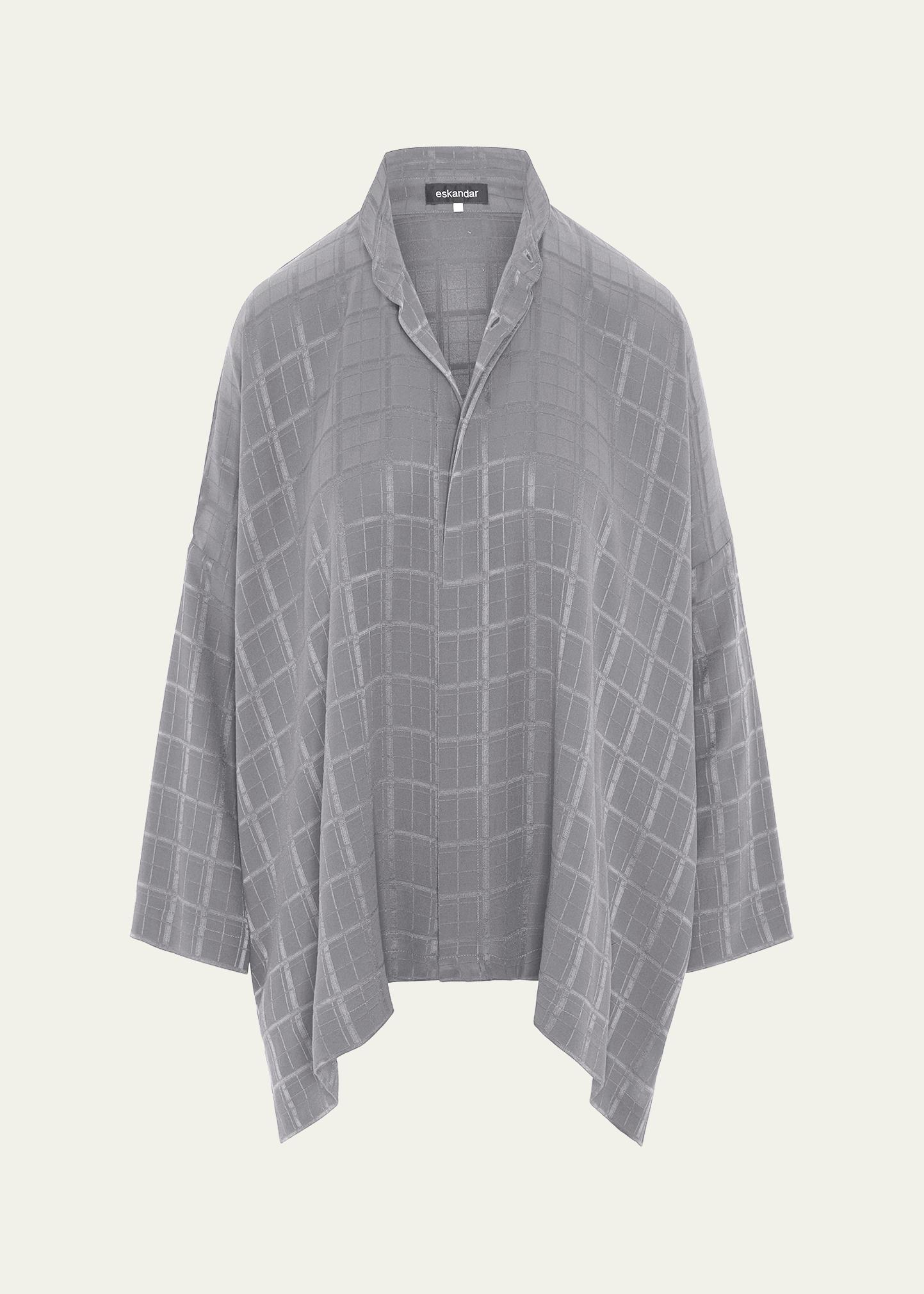 Eskandar Jacquard Silk Satin Shirt - Bergdorf Goodman