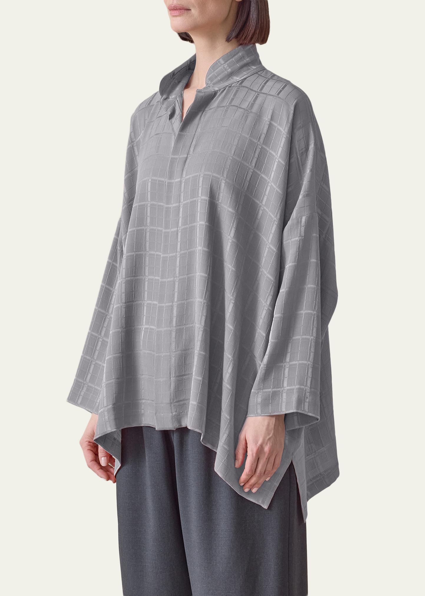 ESKANDAR シャツ Eskandar Jacquard Silk Satin Shirt - Bergdorf Goodman