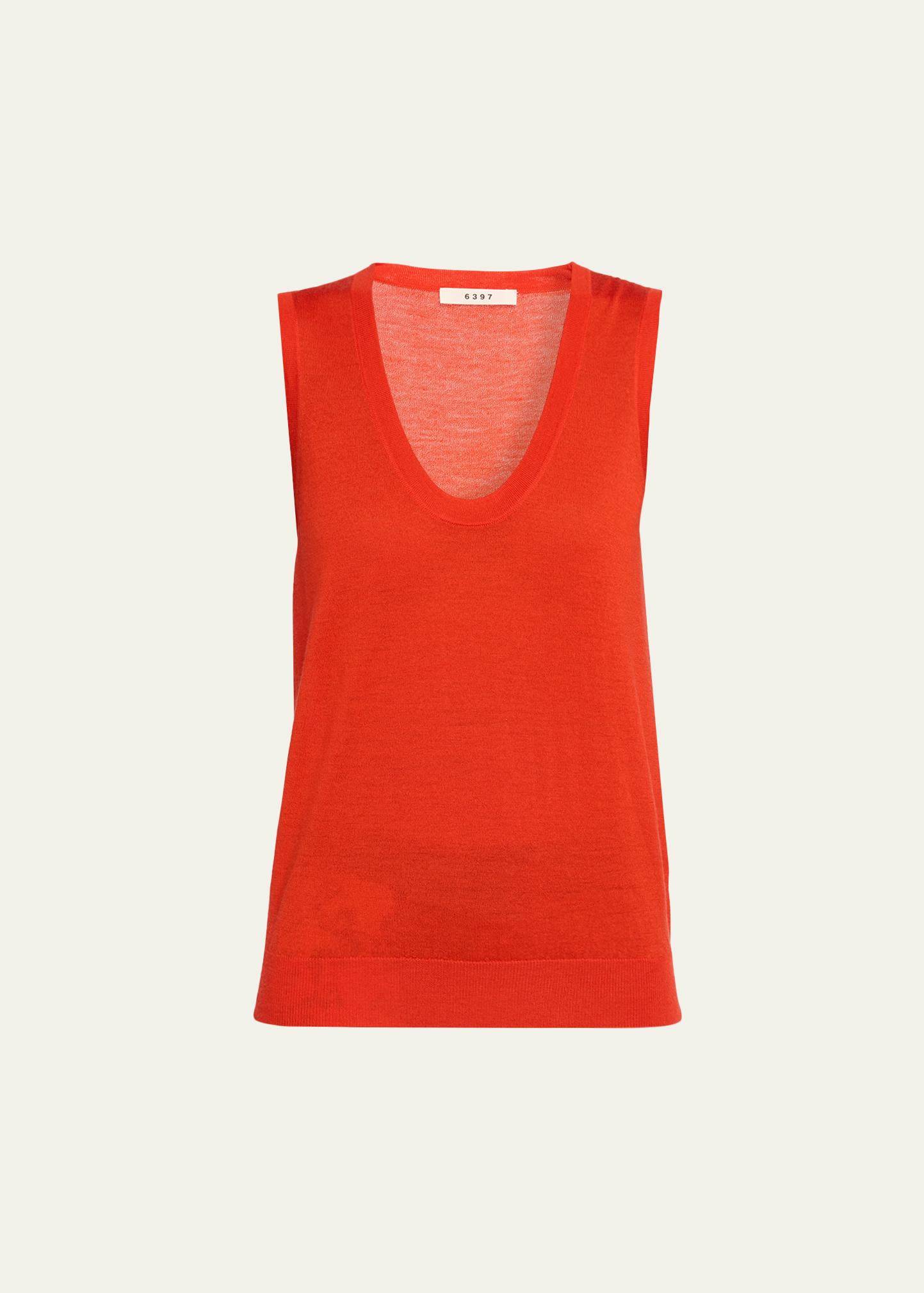 6397 Wool-Cashmere Scoop-Neck Vest - Bergdorf Goodman