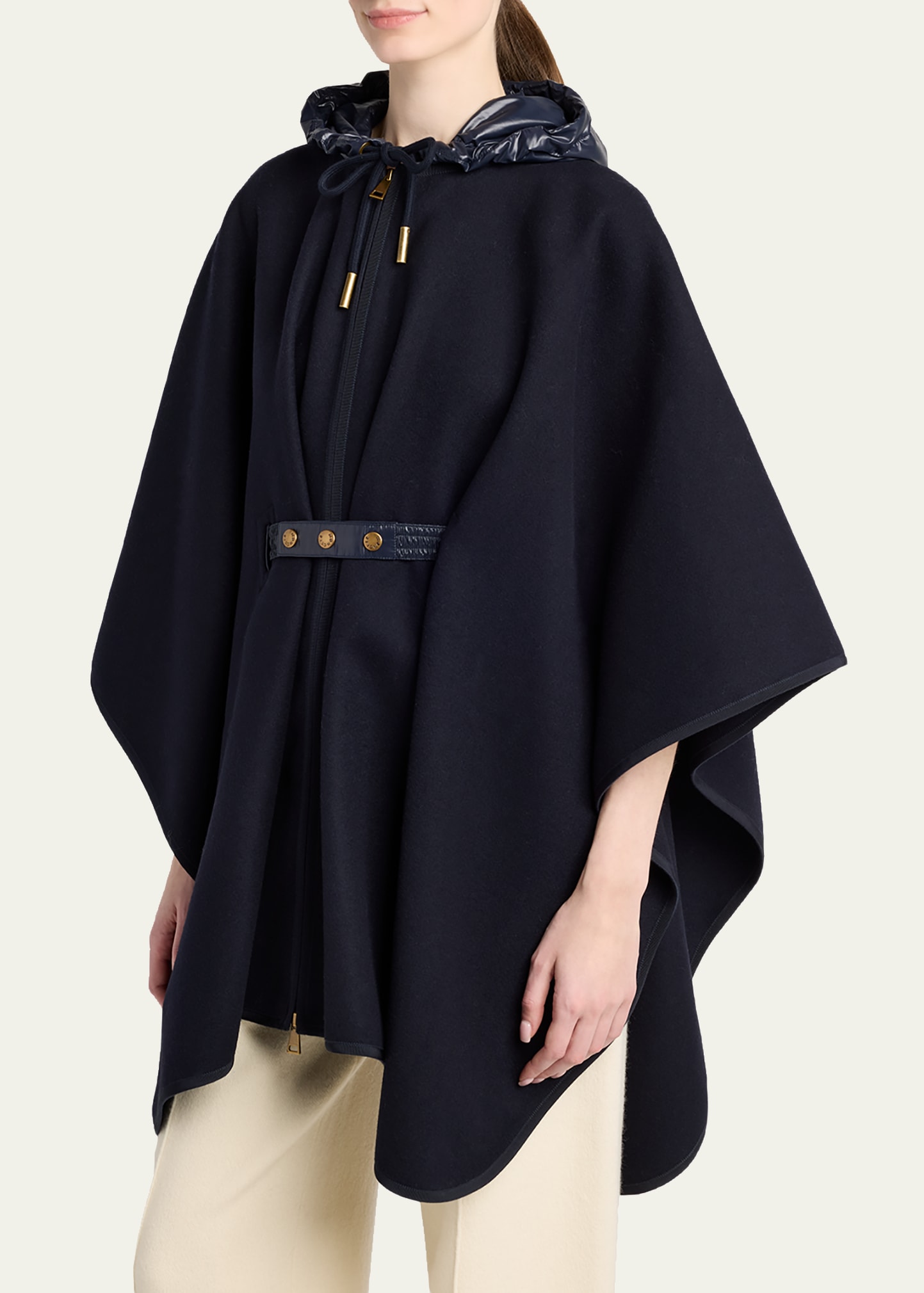 Moncler Genius Padded Wool-Blend Cape - Bergdorf Goodman