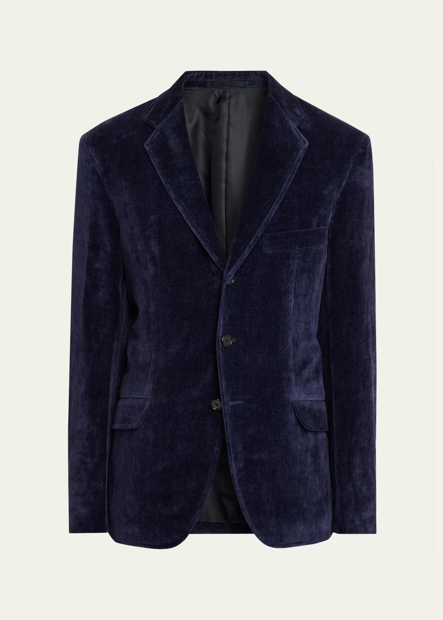 Jil Sander Men's Velvet Single-Breasted Jacket - Bergdorf Goodman