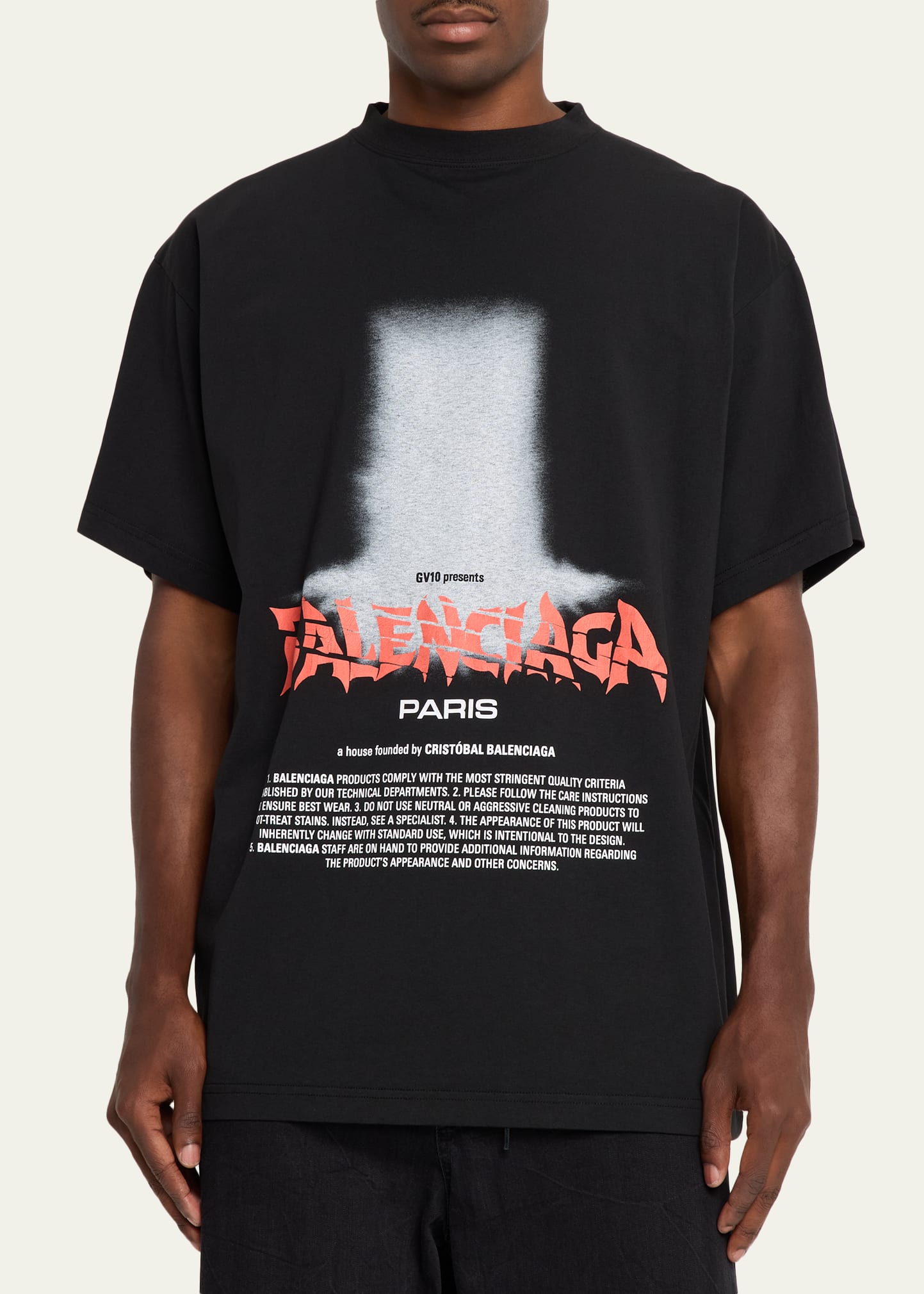 Balenciaga Men's Logo Graphic Cotton Jersey T-Shirt - Bergdorf Goodman