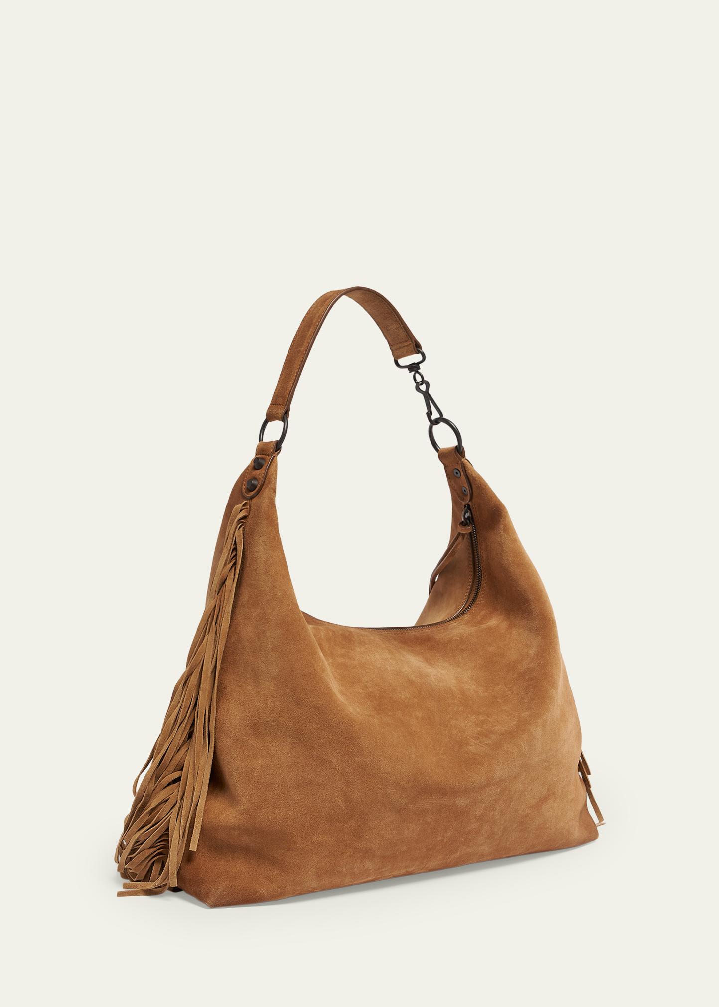 Balenciaga Le City Medium Fringed Suede Hobo Bag - Bergdorf Goodman