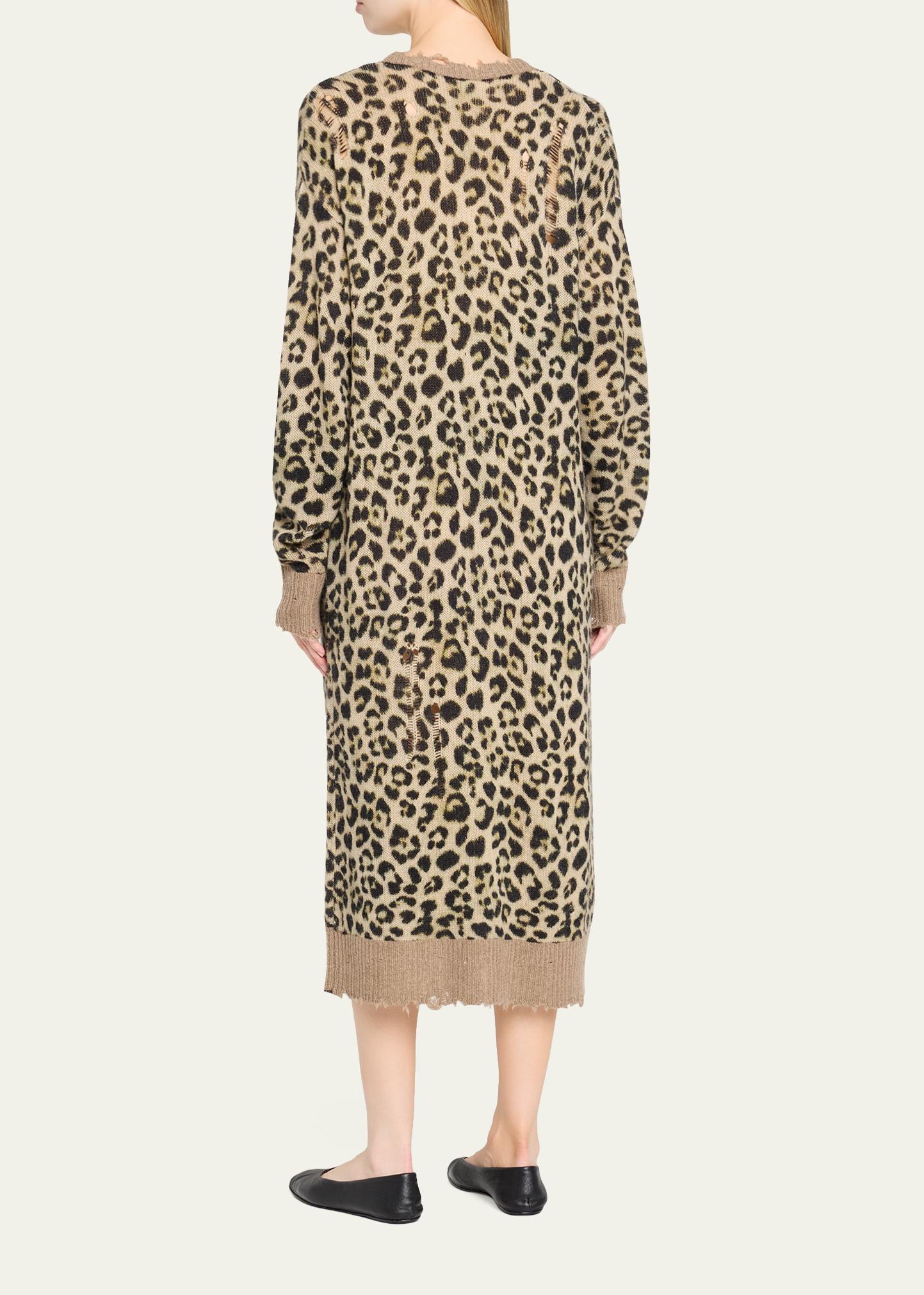 R13 Leopard-Print Long Cashmere Cardigan - Bergdorf Goodman