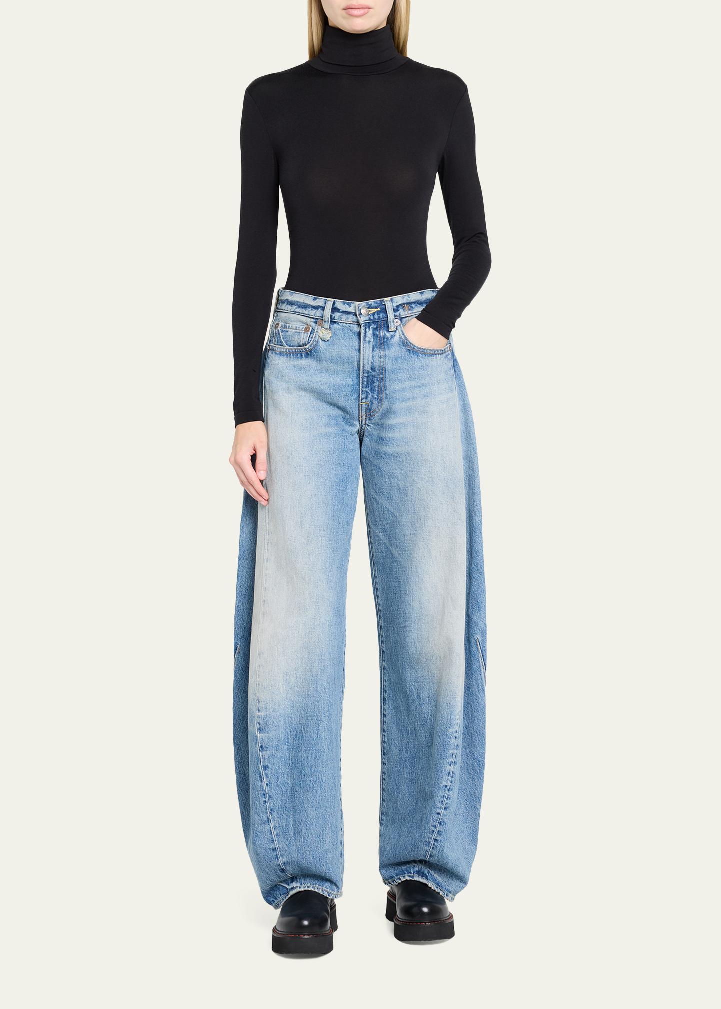 R13 Janine Low-Rise Spliced Denim Jeans - Bergdorf Goodman