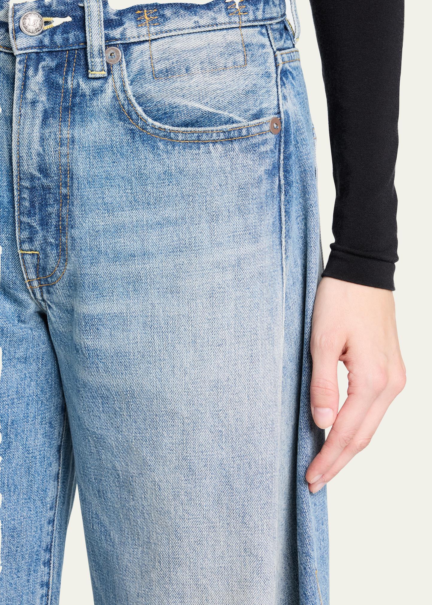 R13 Janine Low-Rise Spliced Denim Jeans - Bergdorf Goodman