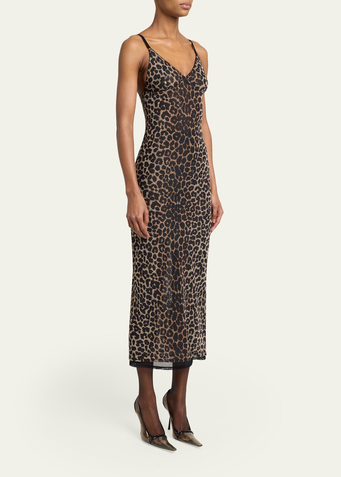 leopard slip dress Silk Maxi :: Wear it with heels and a mini bag and call it done Saint Laurent Women's Slip Dress