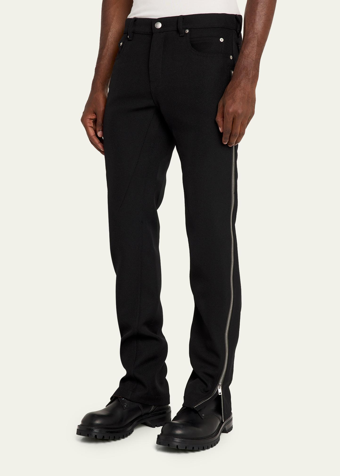Rick Owens Men's Vega Wool Zip-Cuff Jeans - Bergdorf Goodman
