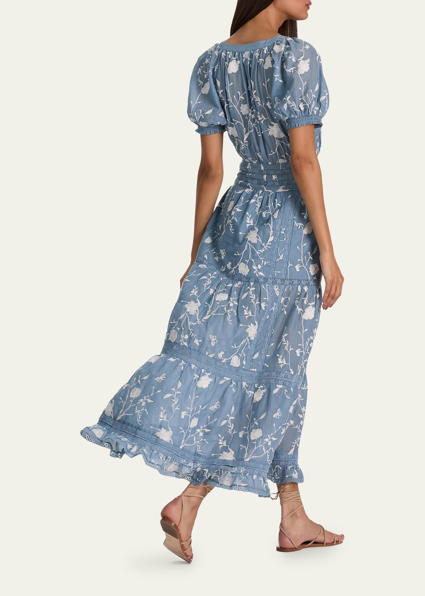 ALICE + OLIVIA Kathryn Lace-Trim Midi Shirtdress - Bergdorf Goodman