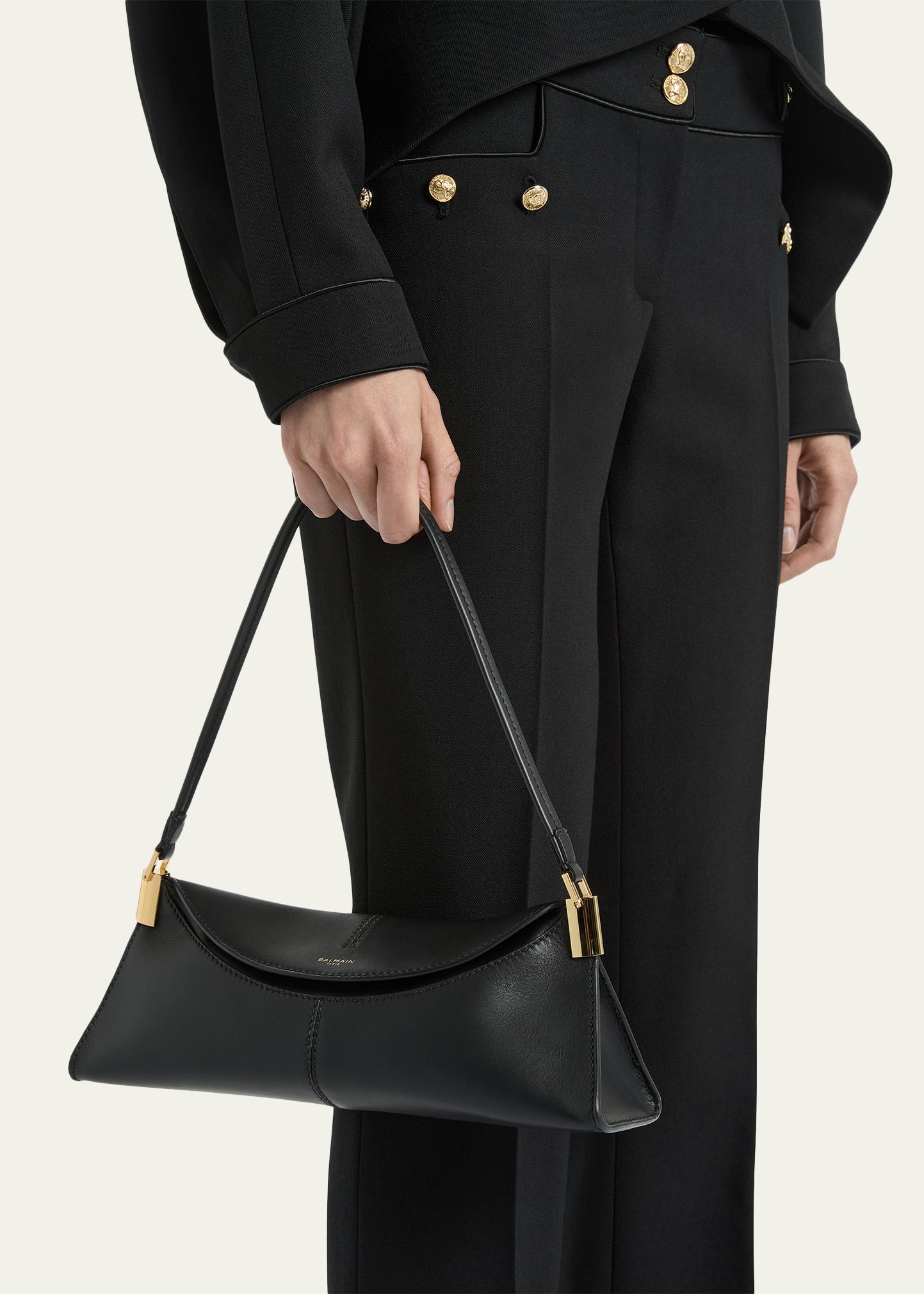 Balmain 64-83 Small Leather Shoulder Bag - Bergdorf Goodman