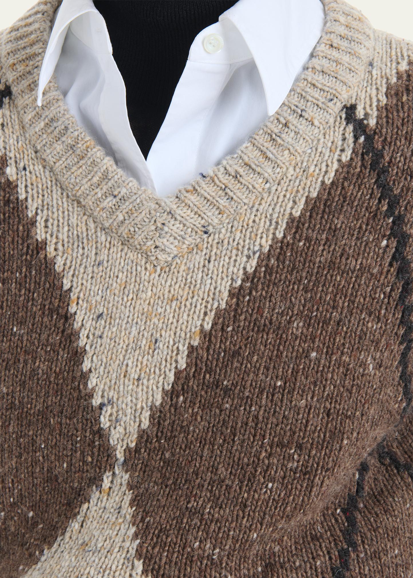 Altuzarra Parish Argyle V-Neck Sweater - Bergdorf Goodman