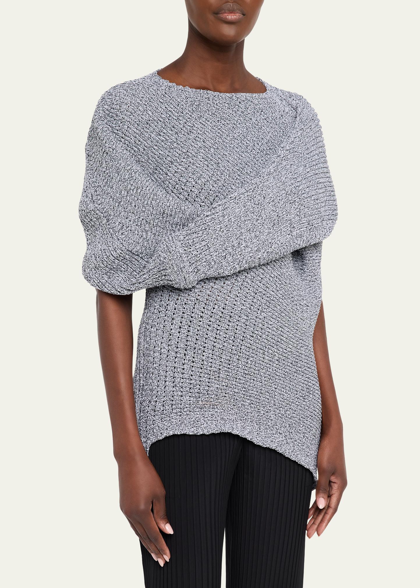 Issey Miyake Found Stone Short-Sleeve Mesh-Knit Top - Bergdorf Goodman
