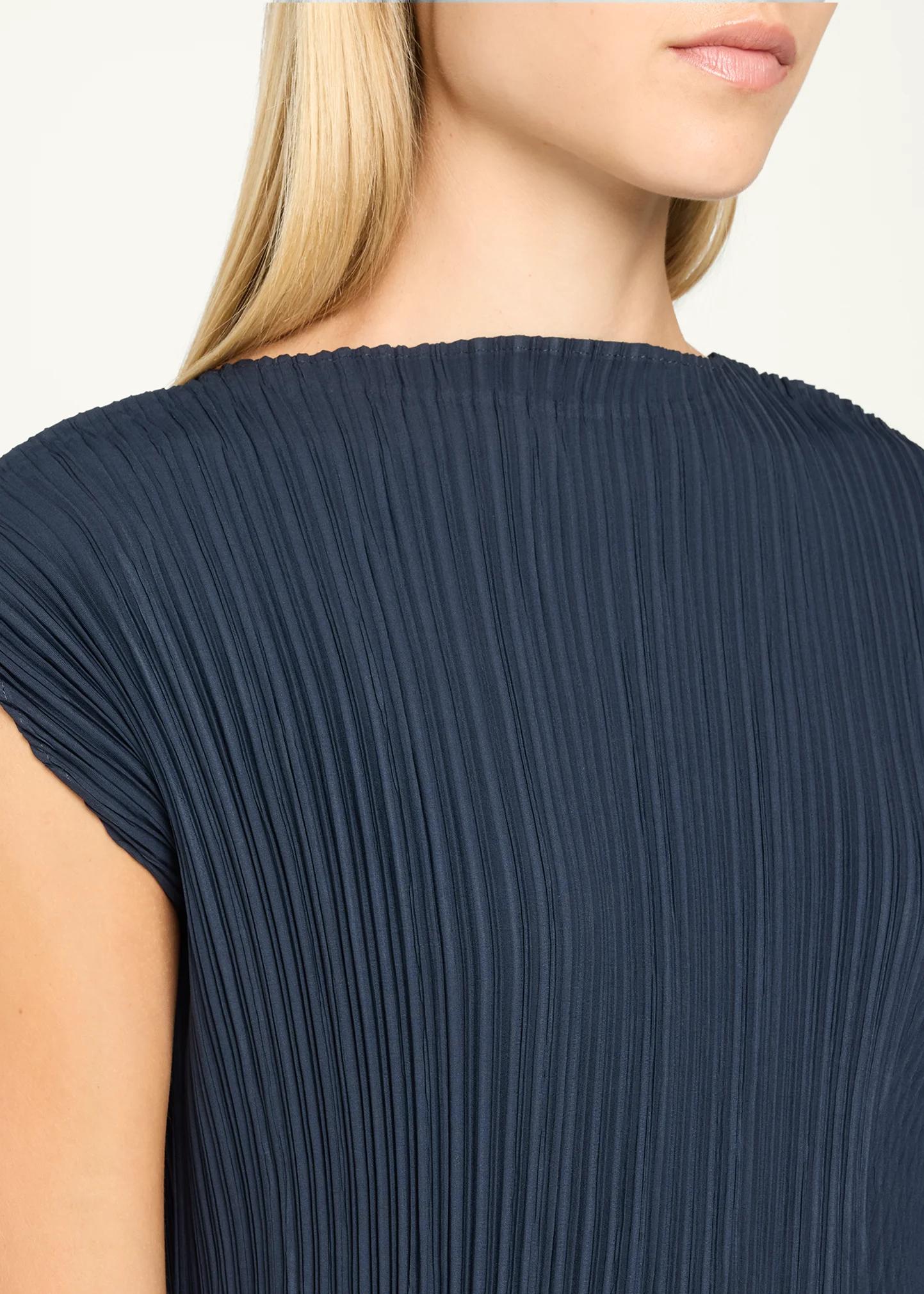 Issey Miyake Leaf Pleats Asymmetric Cap-Sleeve Top - Bergdorf Goodman