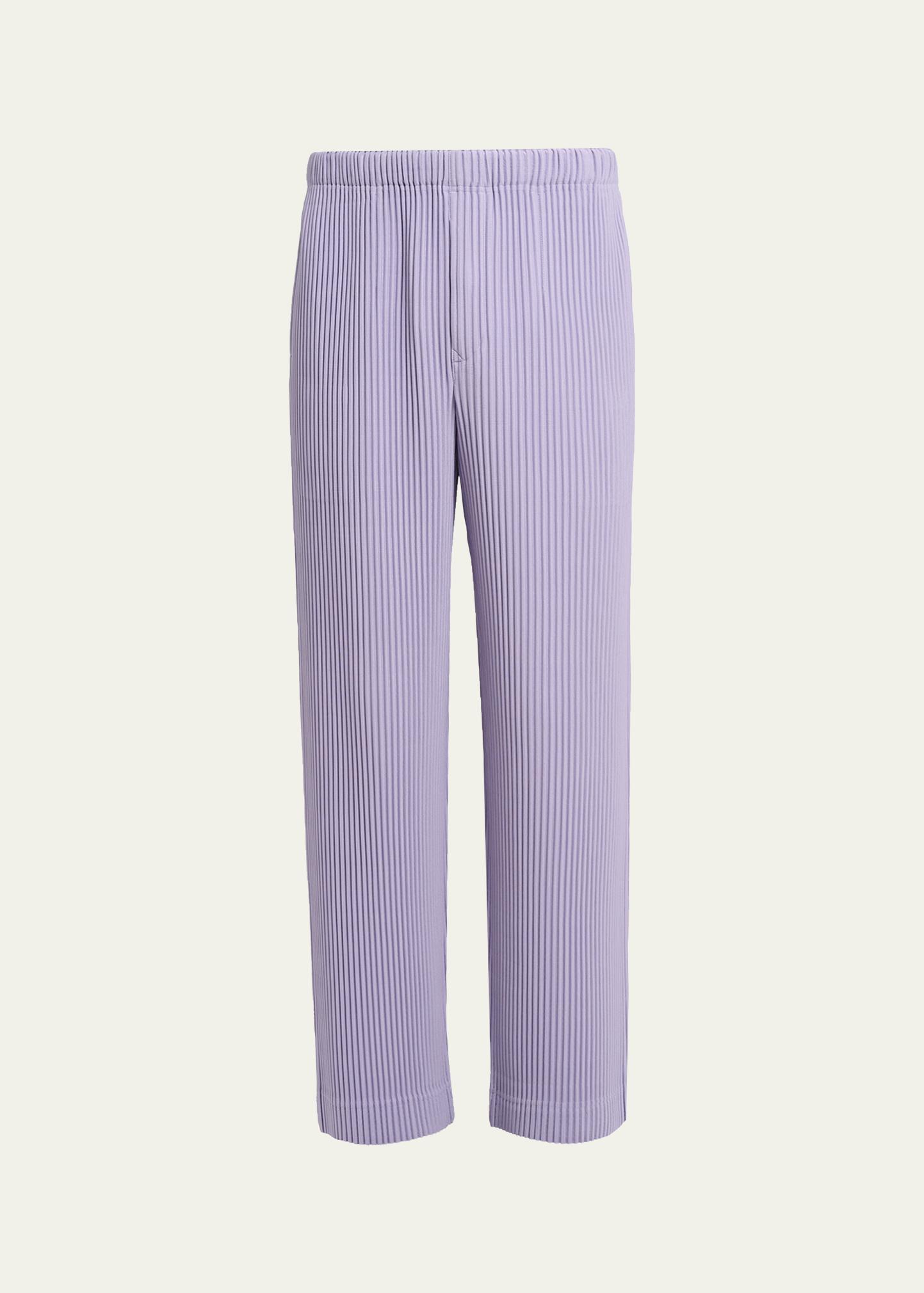 Homme Plissé Issey Miyake Men's Pleated Straight Leg Pull-On Pants