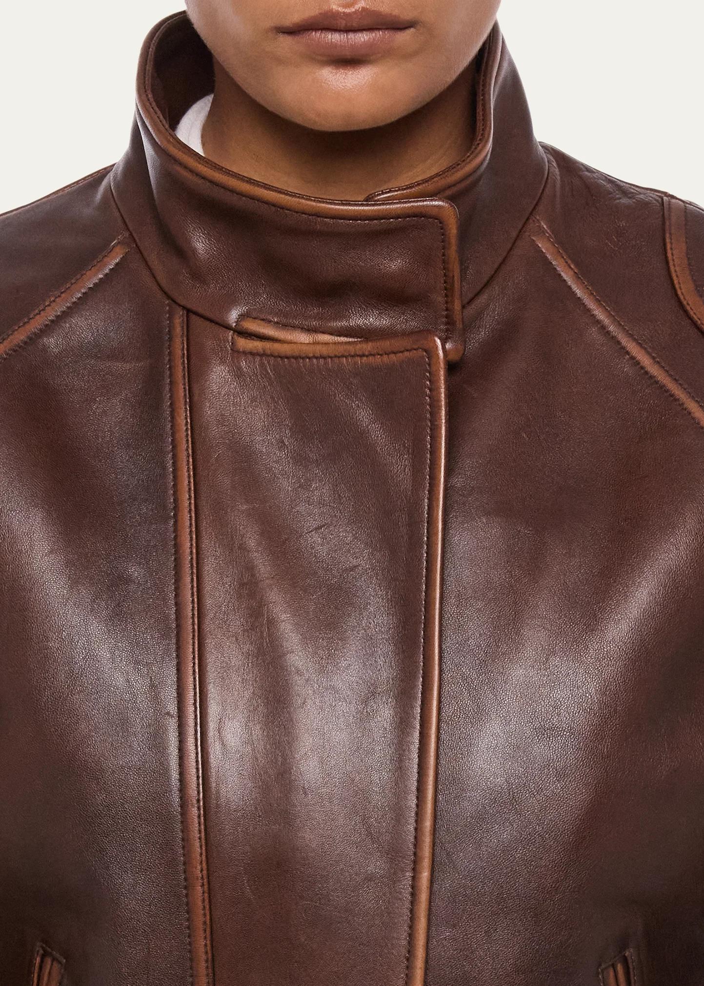 Helmut Lang Leather Saddle Jacket - Bergdorf Goodman