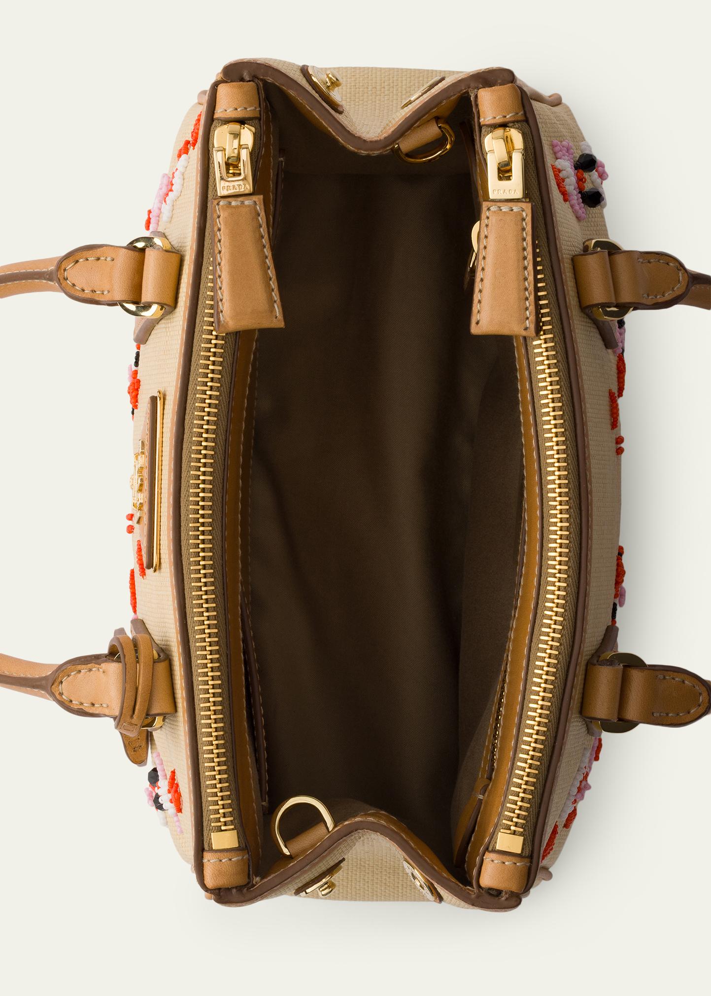 Prada Galleria Floral Embroidered Leather Tote Bag - Bergdorf Goodman