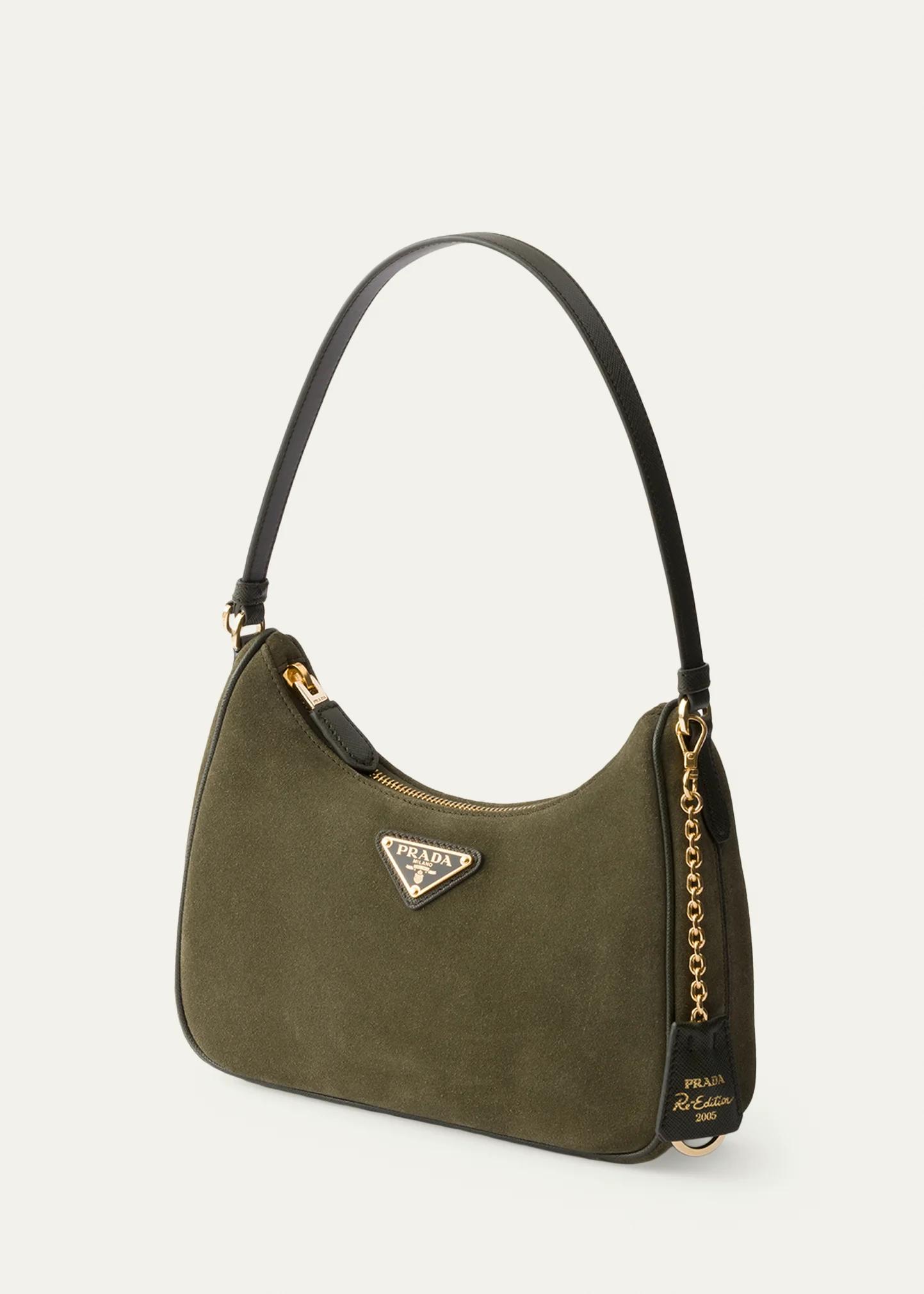 Prada Re-Edition 2005 Mini Suede Shoulder Bag - Bergdorf Goodman