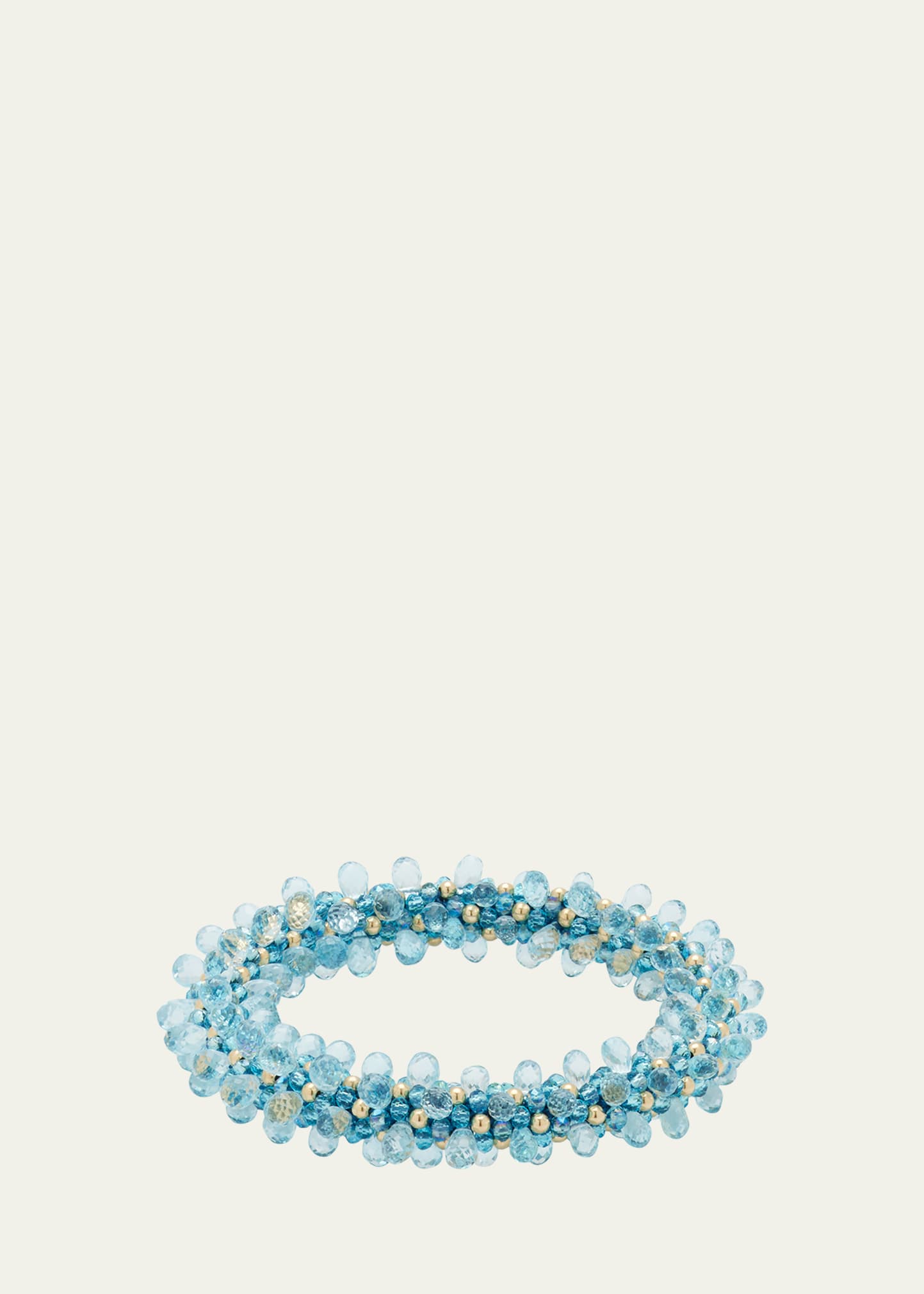 Meredith Frederick Zircon, Topaz and Aqua Bracelet in 14K Gold