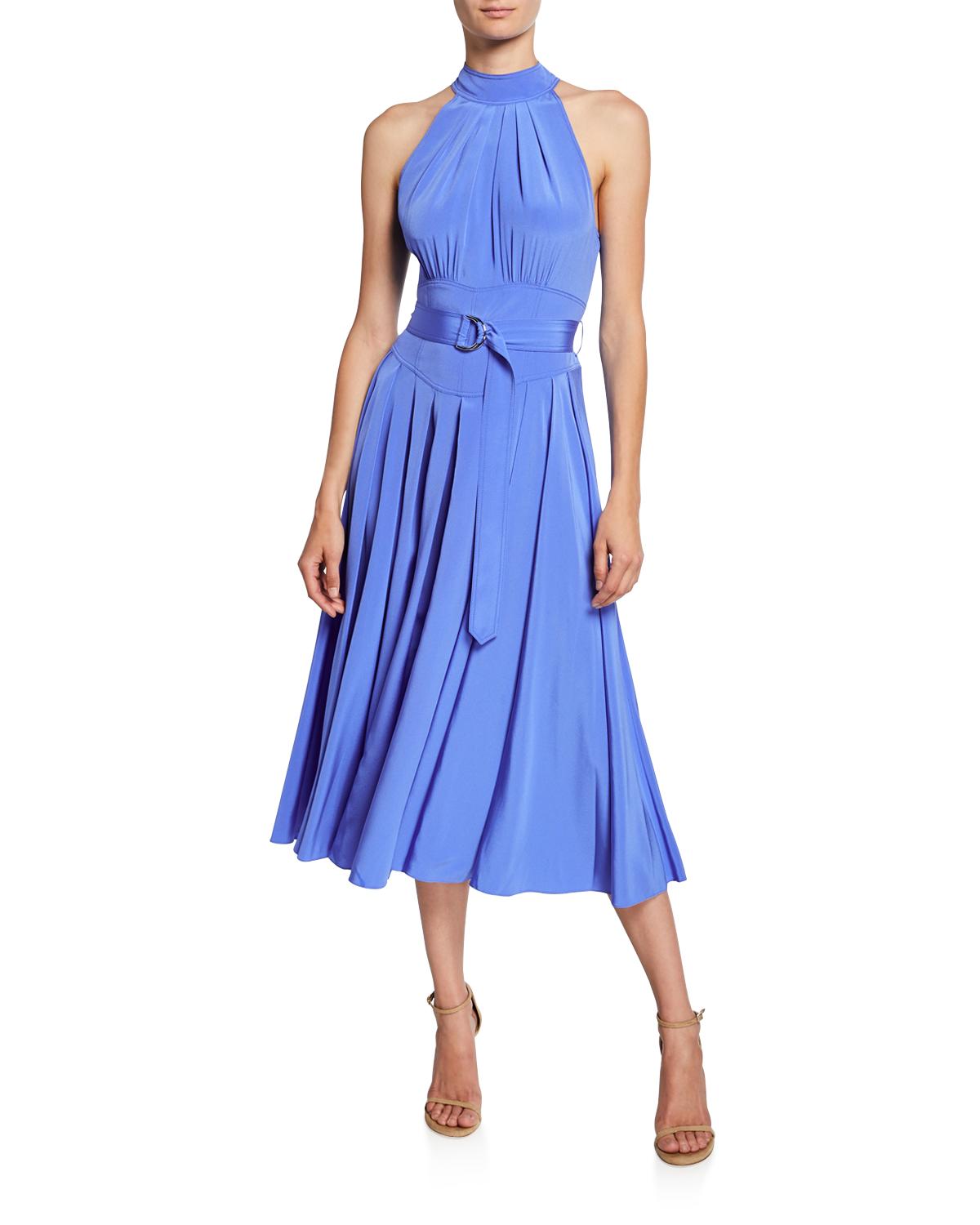 Diane von Furstenberg Nicola Silk Midi Halter Dress - Bergdorf Goodman