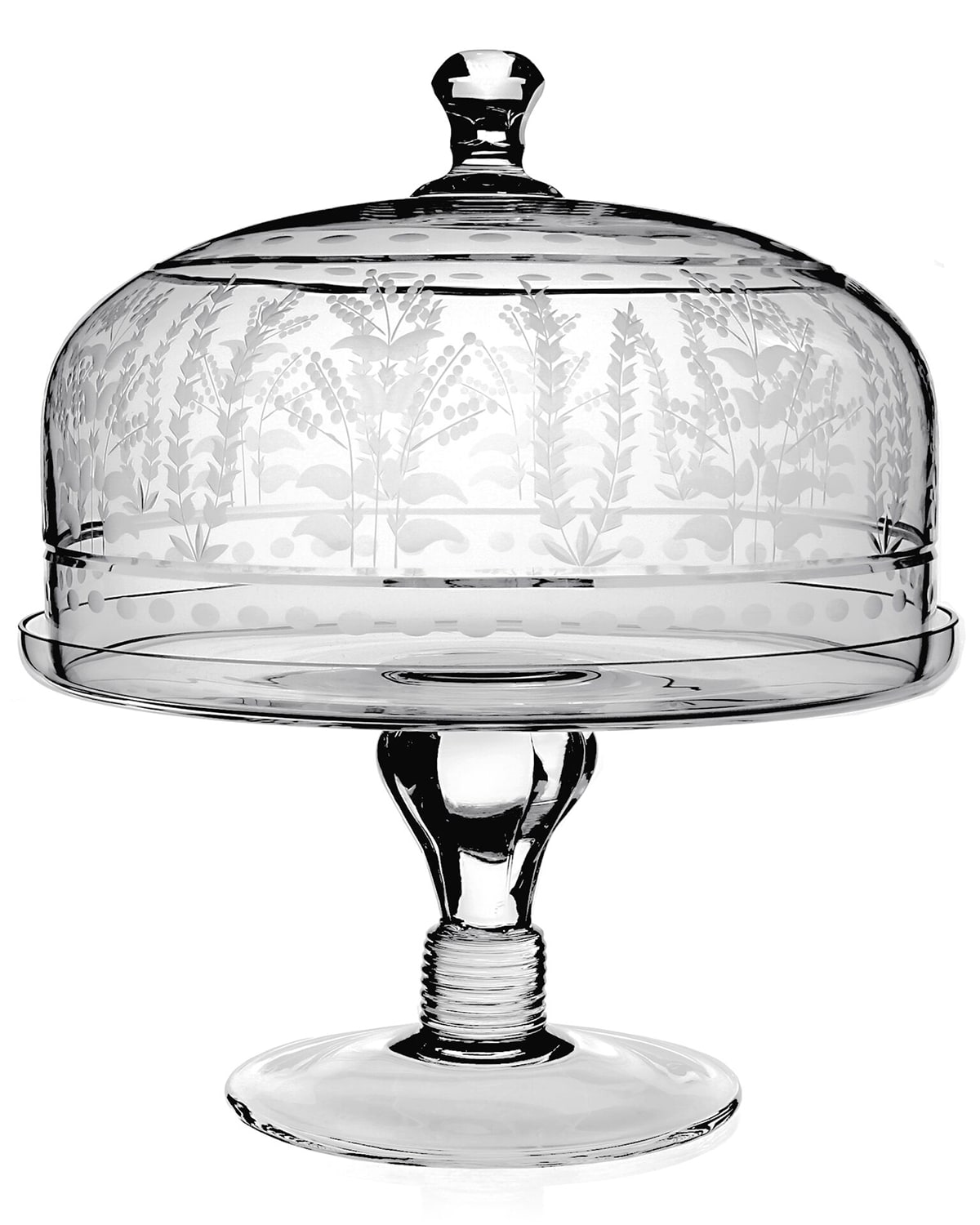 William Yeoward Crystal Portia 12" Cake Stand with Dome