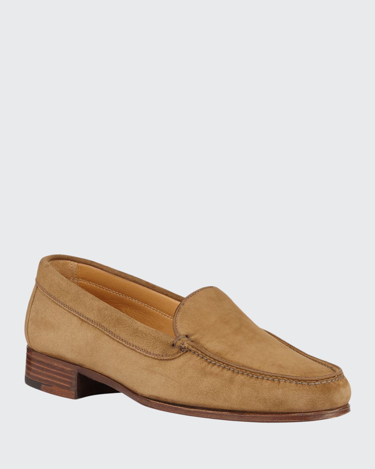 GRAVATI for Bergdorf Goodman Elegant Brown Leather Slip-On Loafers GRAVATI for Bergdorf Goodman Elegant Brown Leather Slip-On  main image 2