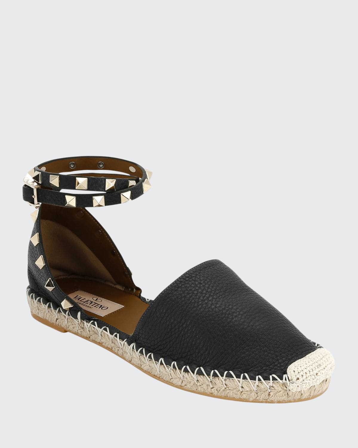 Black Espadrille Flat Shoes